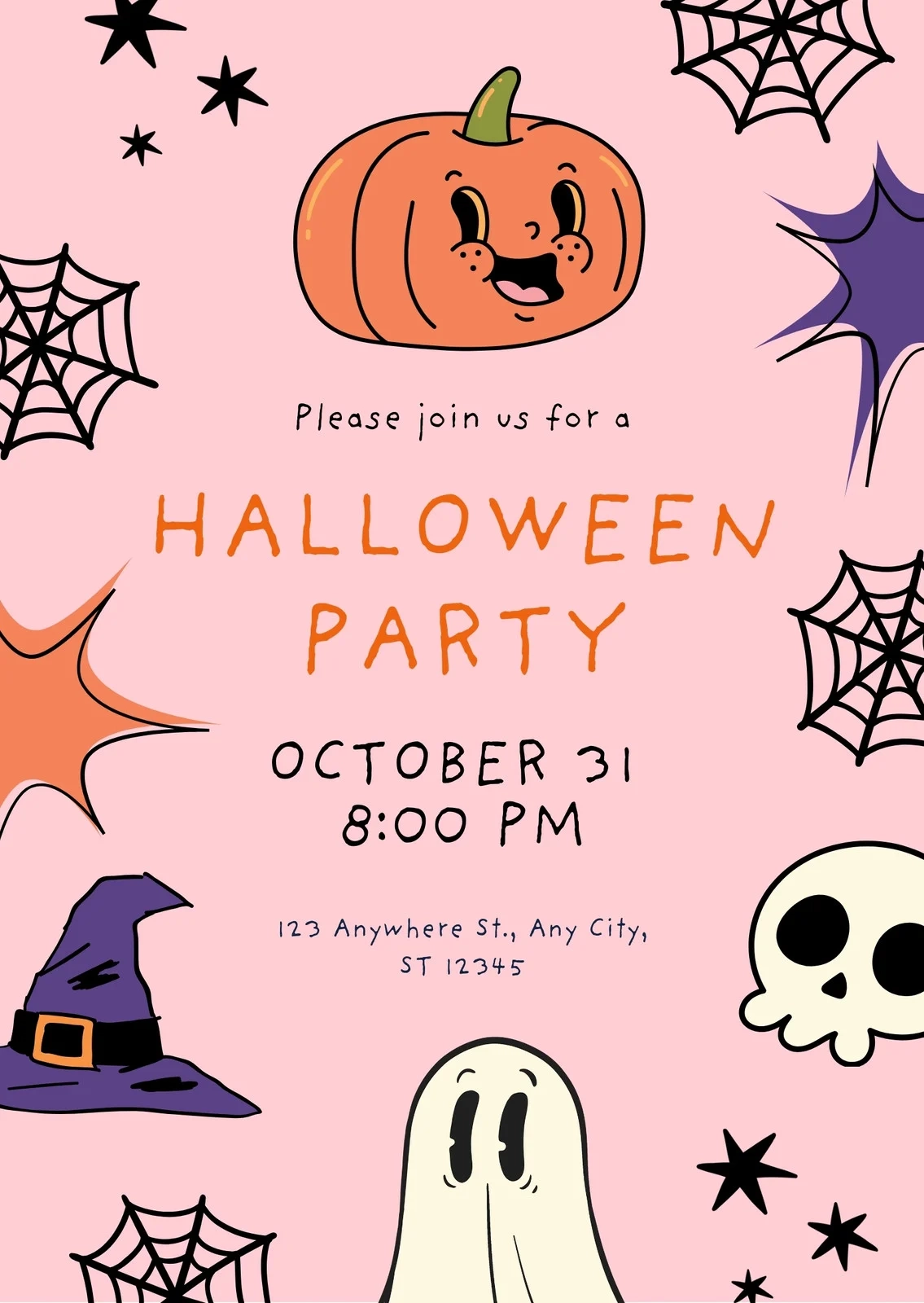 Blank Printable Halloween Invitations