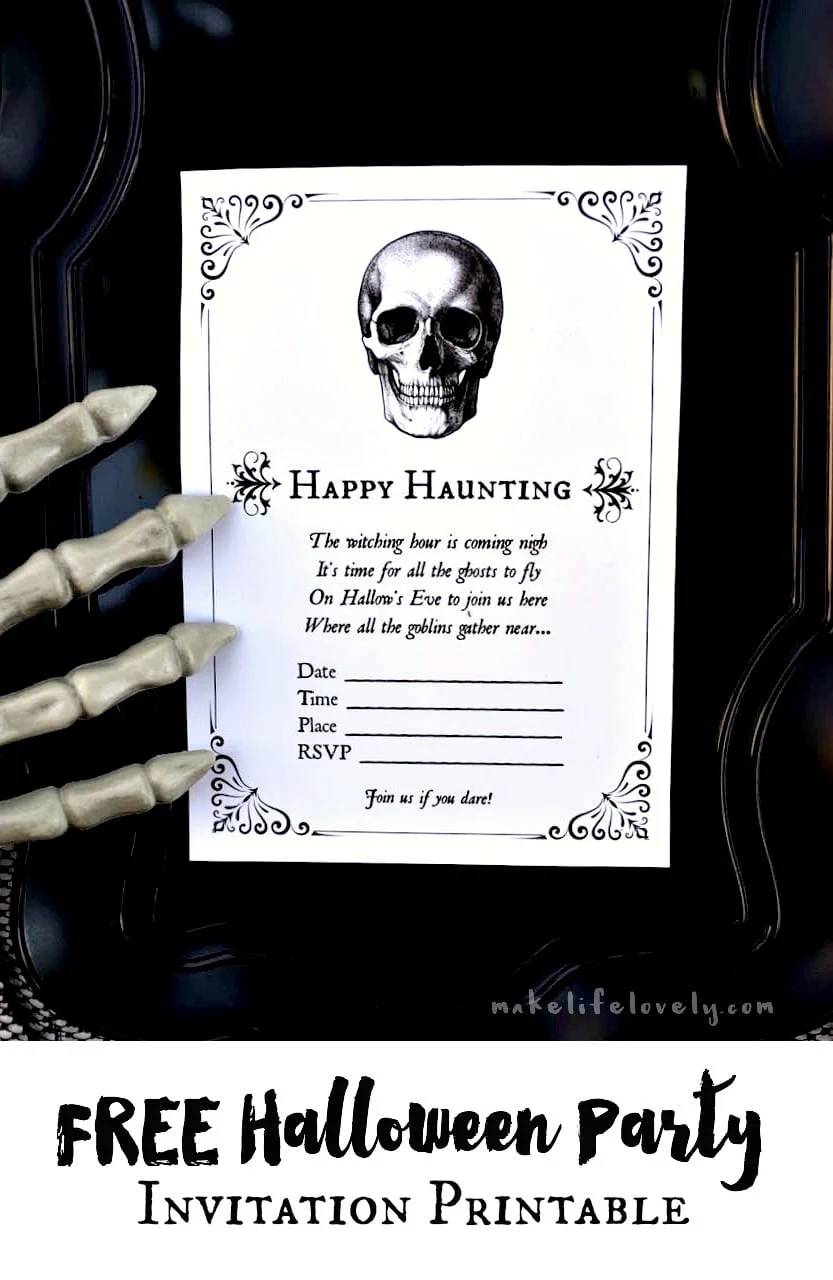 Blank Free Printable Halloween Invitations