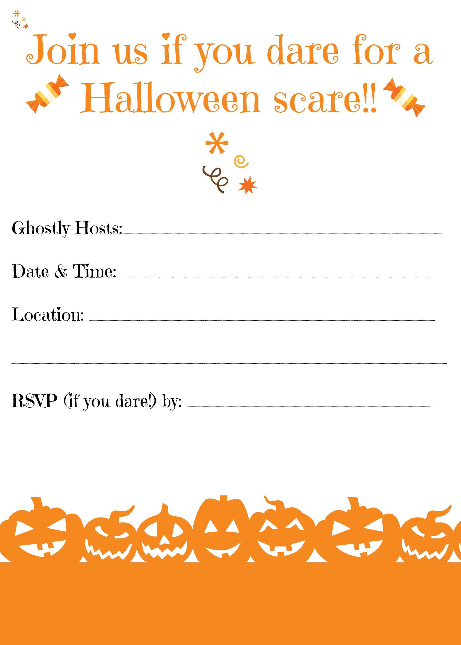 Free Printable Halloween Invitations For Your Super Spooktacular 