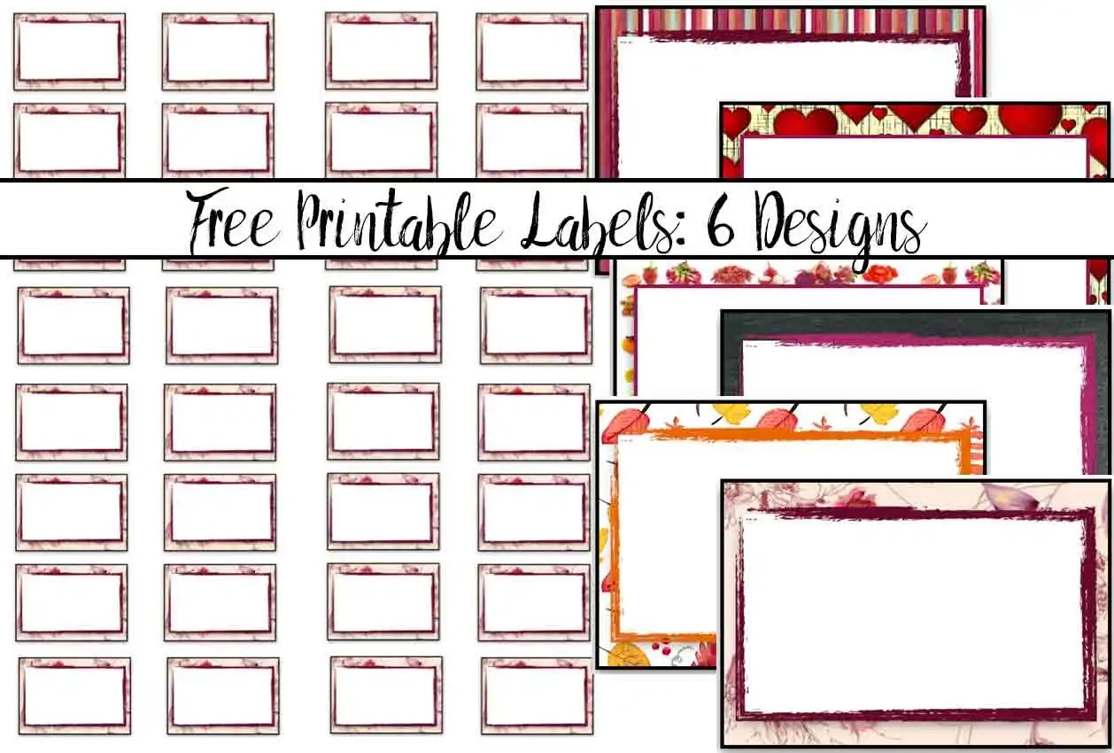 Blank Printable Jar Labels