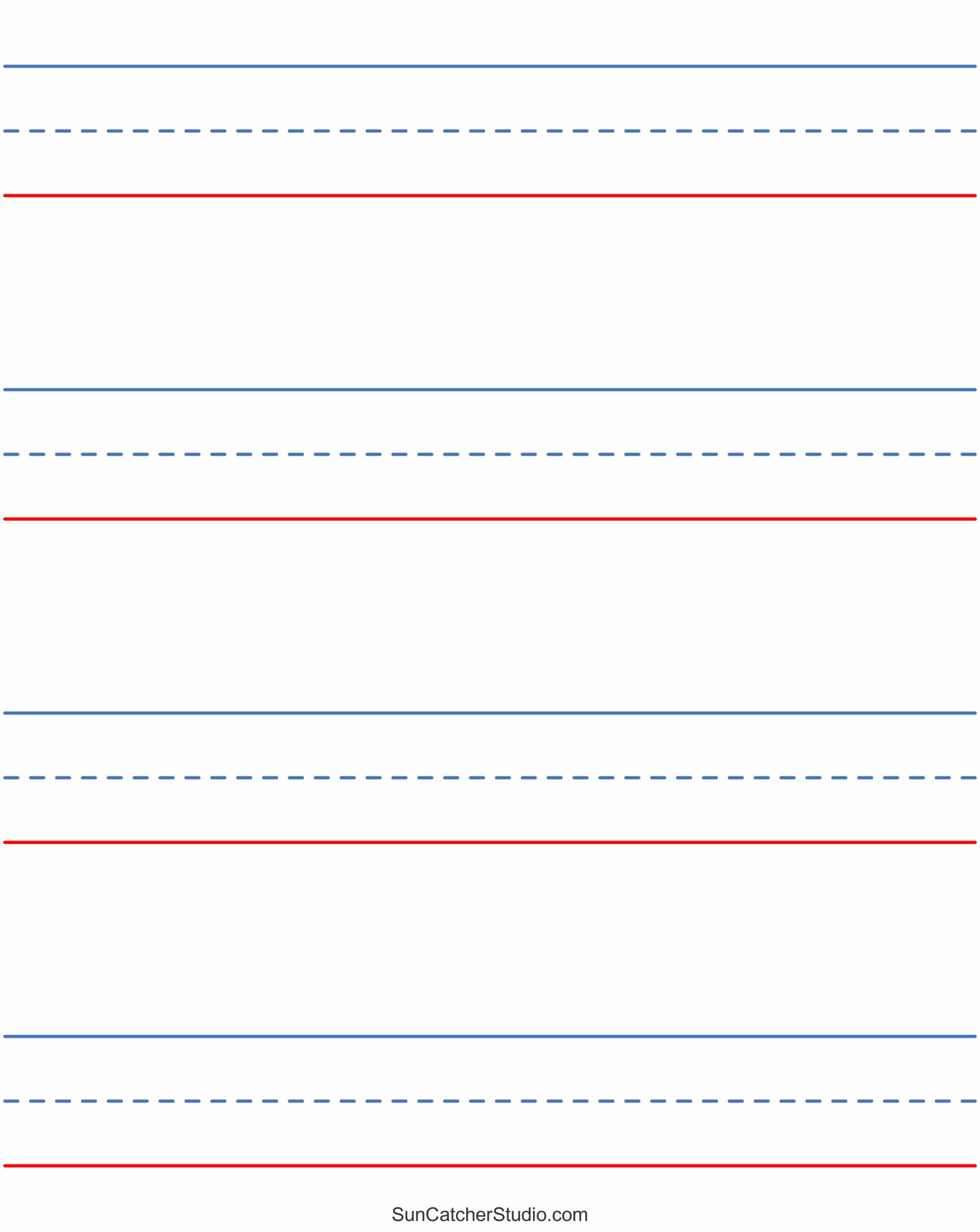 Free Printable Lined Paper Handwriting Notebook Templates 