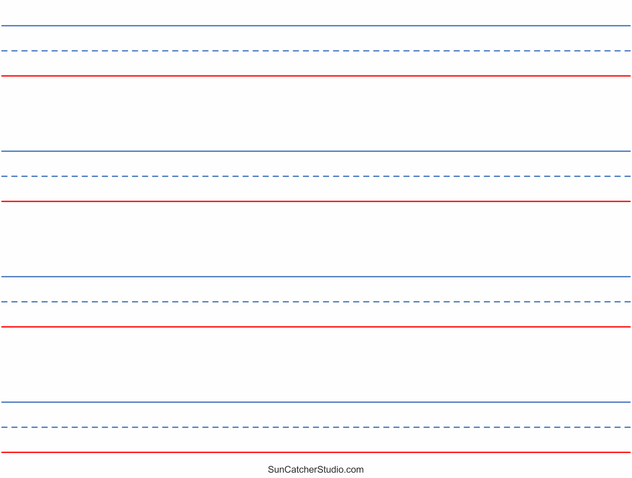 Free Printable Lined Paper Handwriting Notebook Templates 