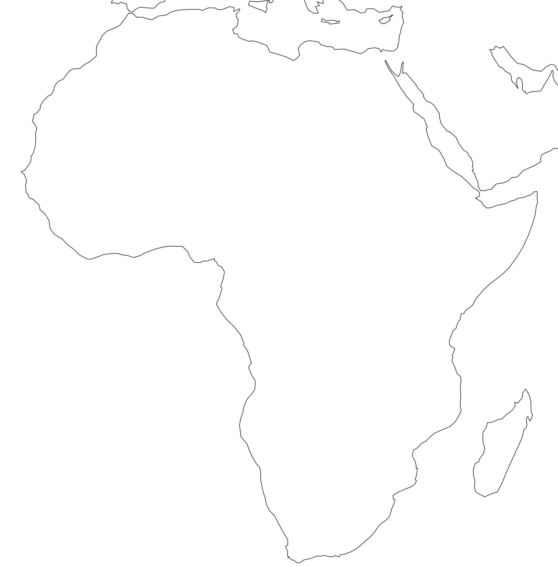 Blank Africa Map Printable Pdf