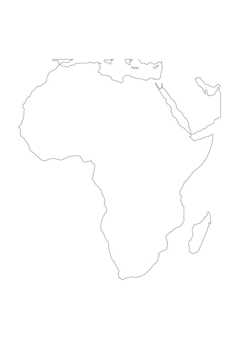 African Countries Map Blank Printable