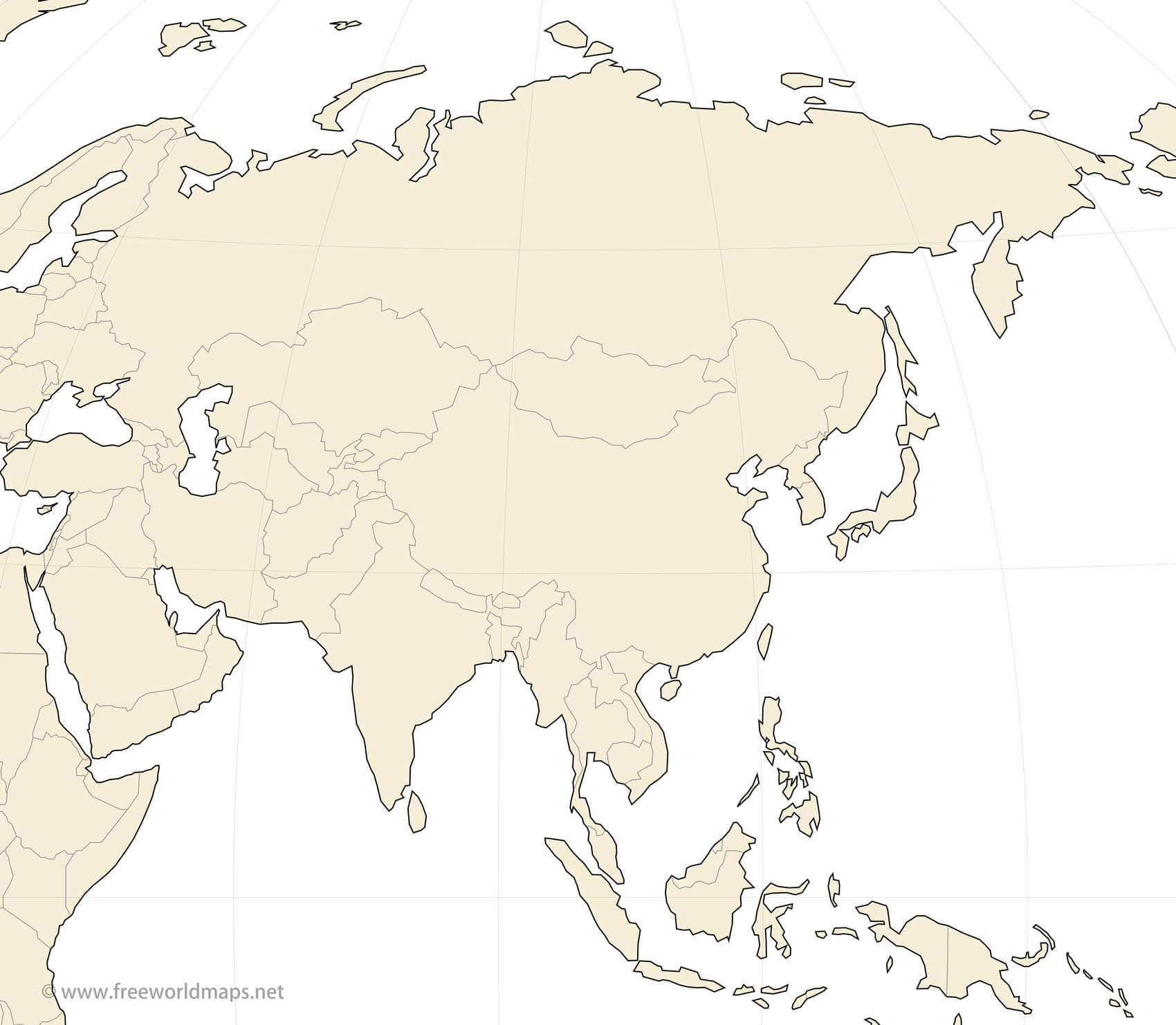 Asia Blank Printable
