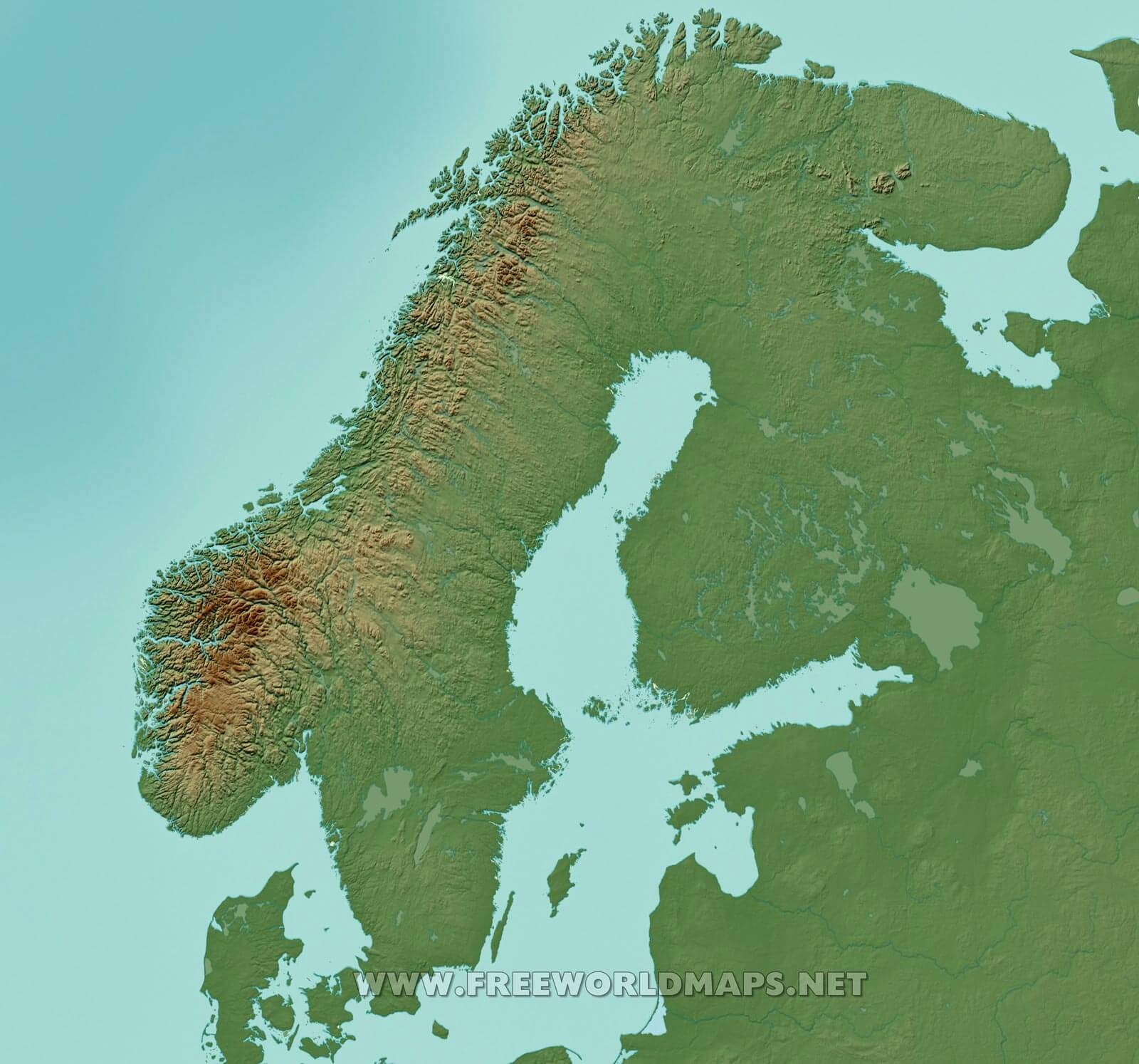 Free Printable Maps Of Scandinavia