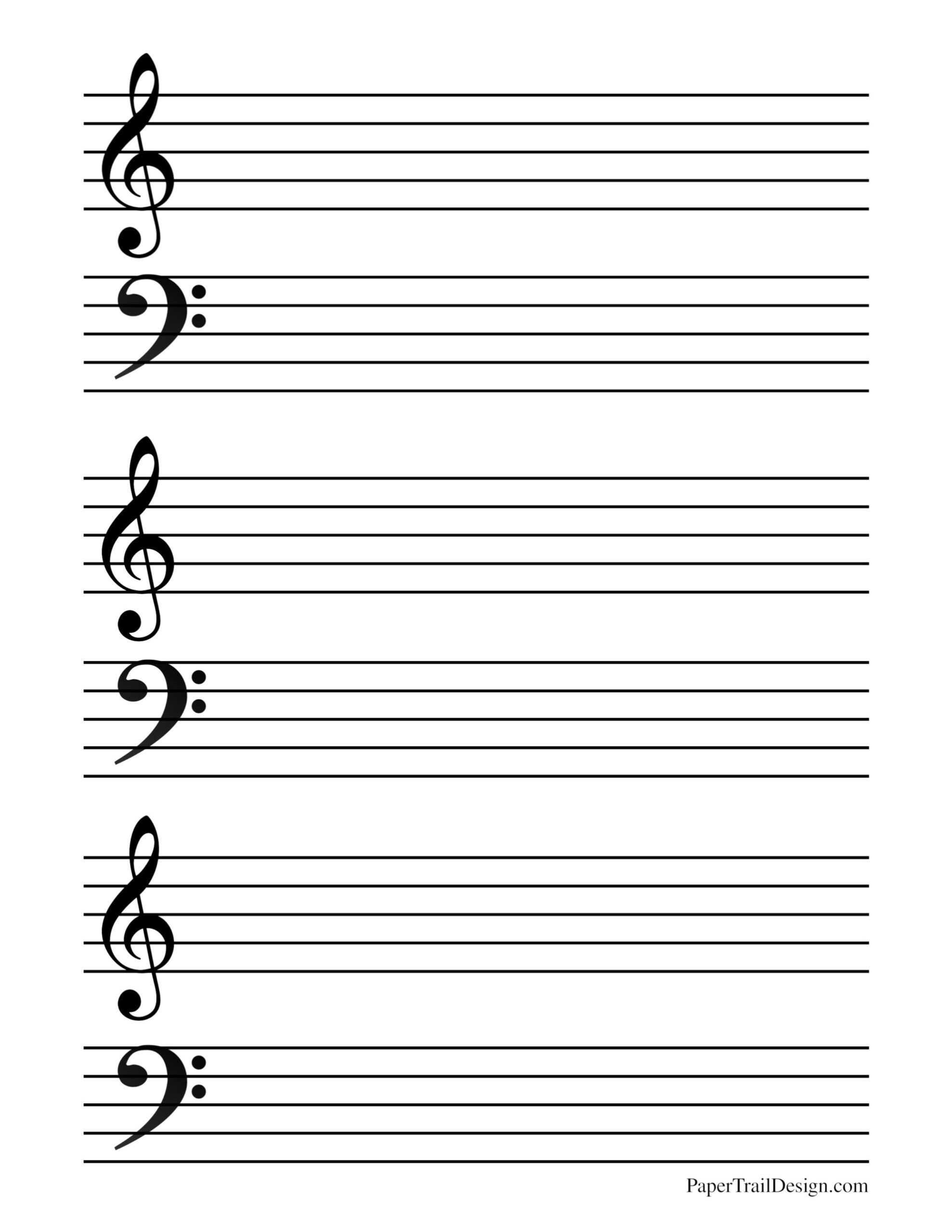Blank Staff Paper Free Printable