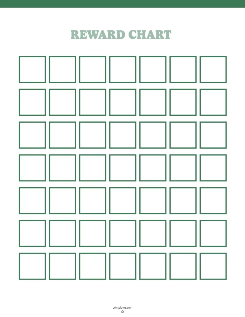 Blank Sticker Chart Printable