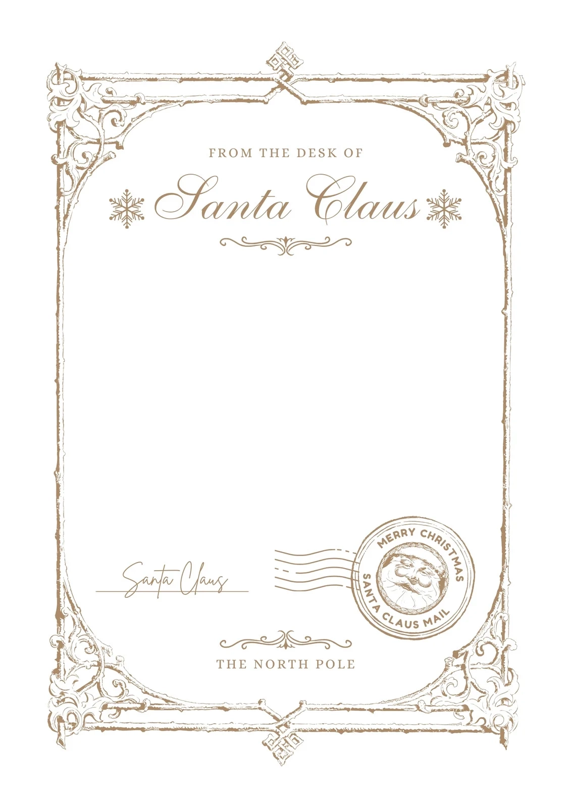 Printable Blank Letter From Santa