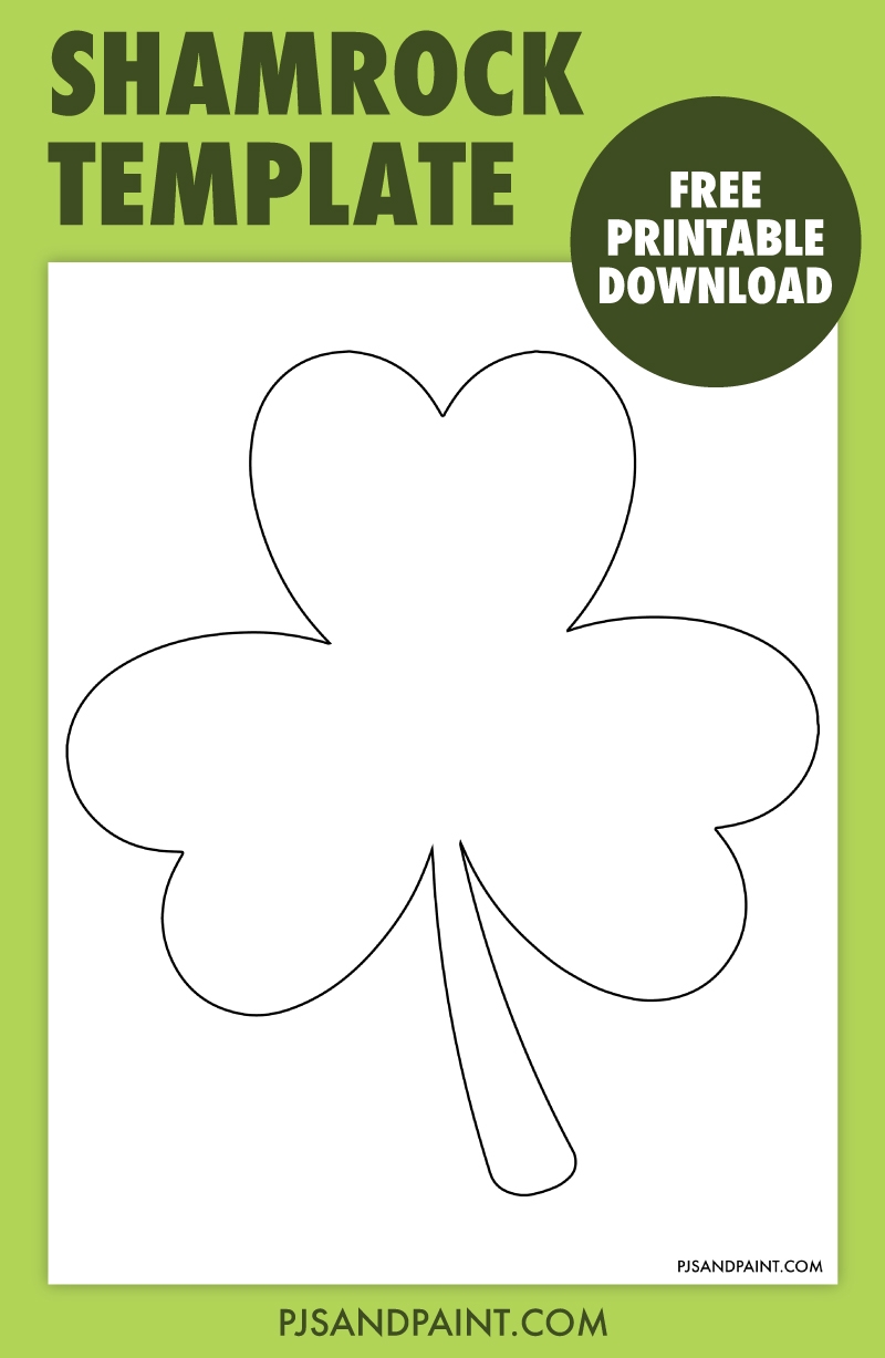 Printable Blank Shamrock