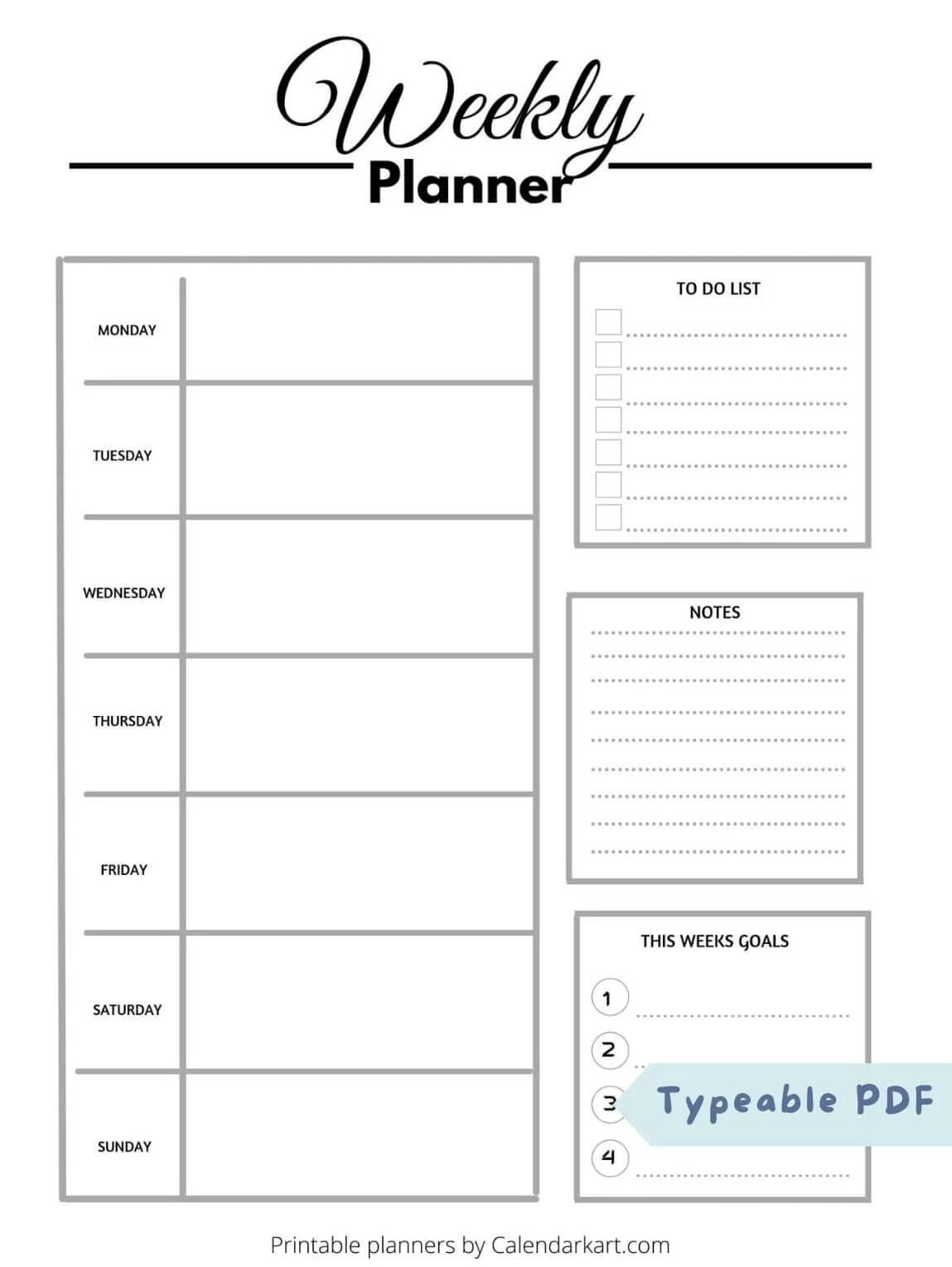 Happy Planner Blank Weeks Printable