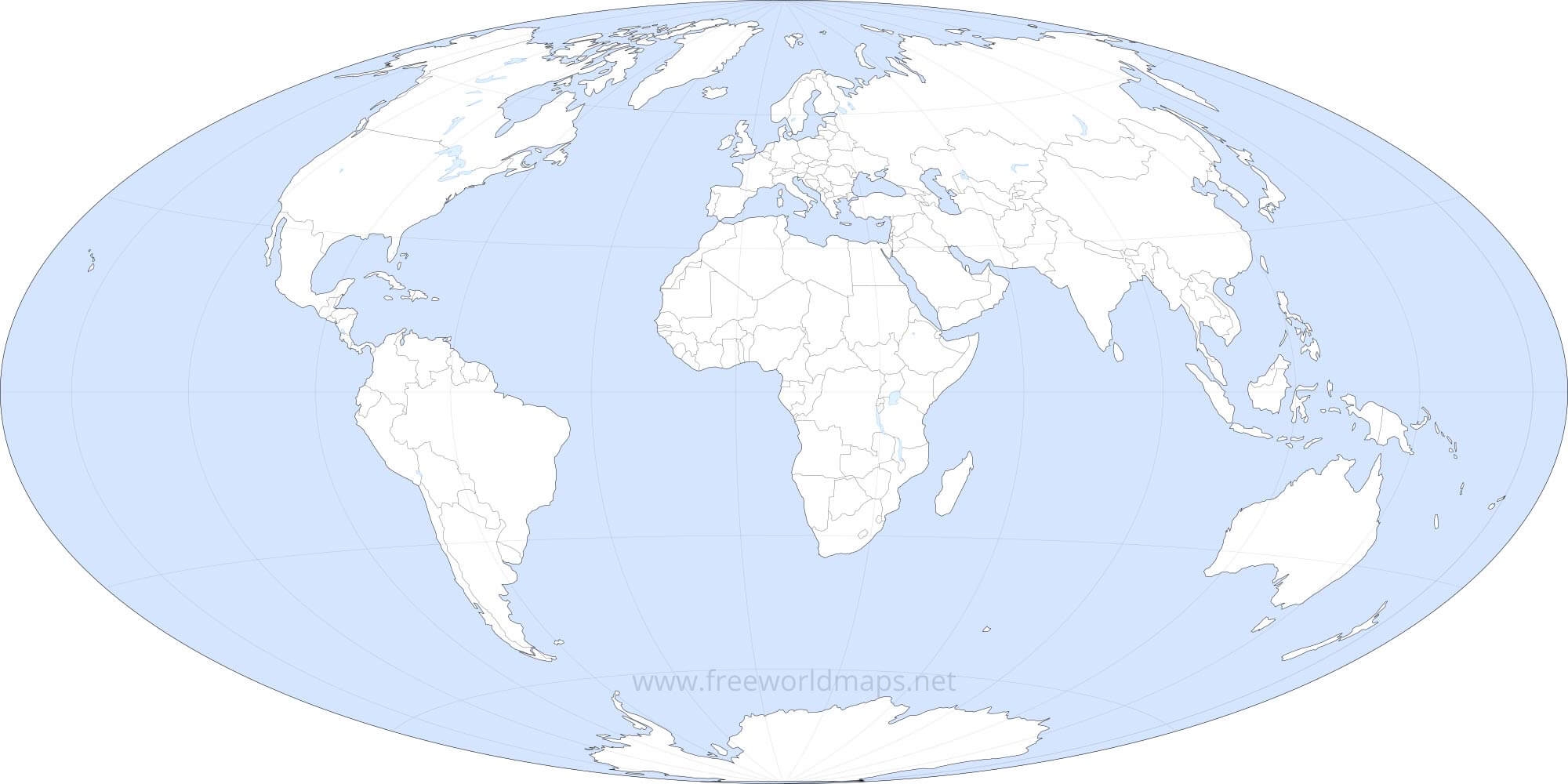 Blank World Map Free Printable