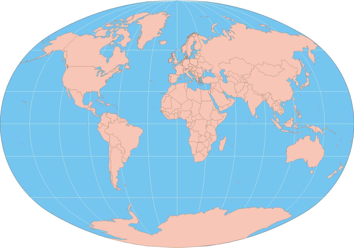 World Map Countries Blank Printable