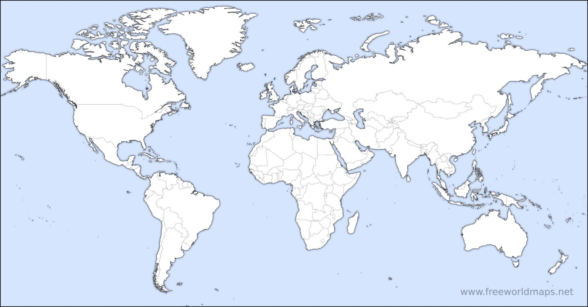 Free Printable Blank Continent Map