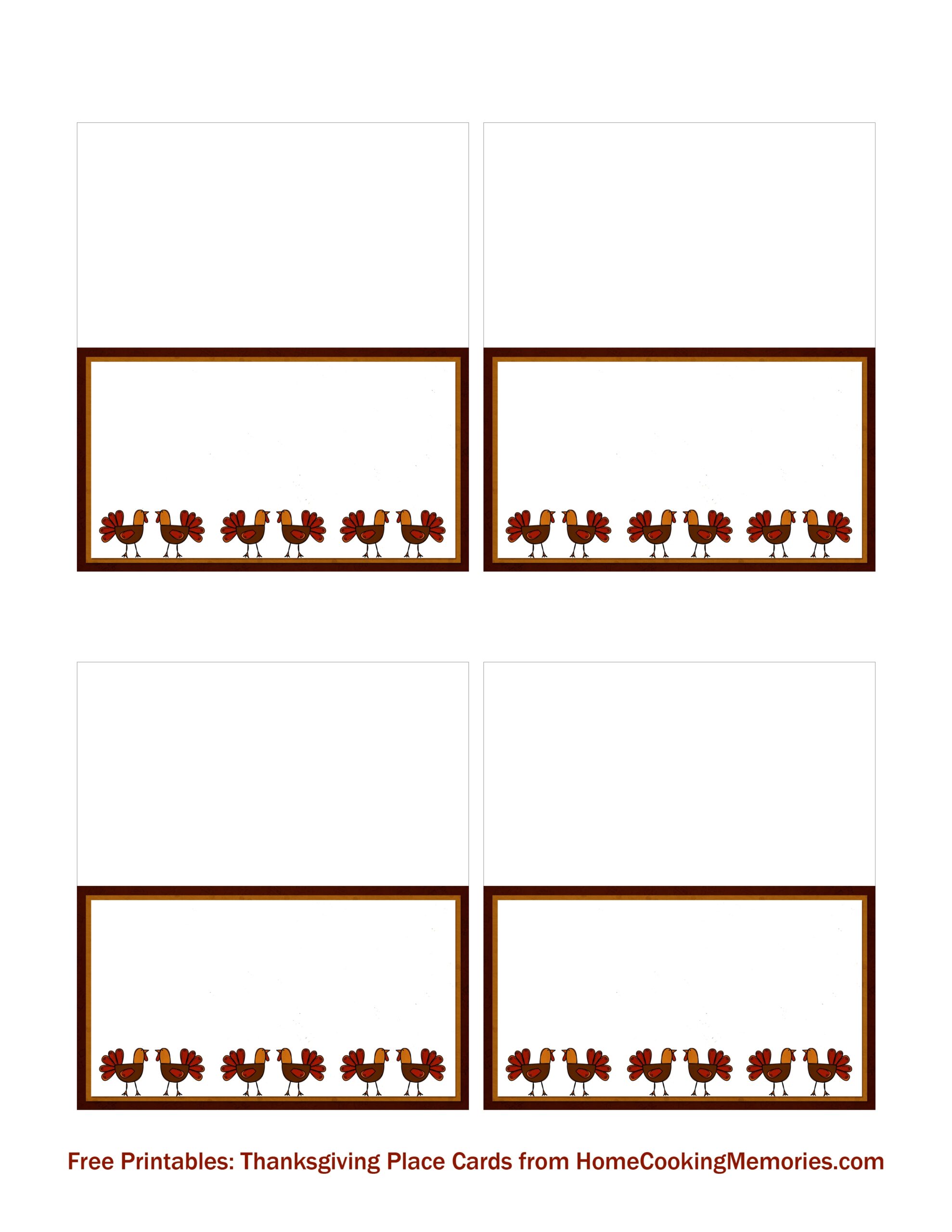 Blank Place Cards Printable