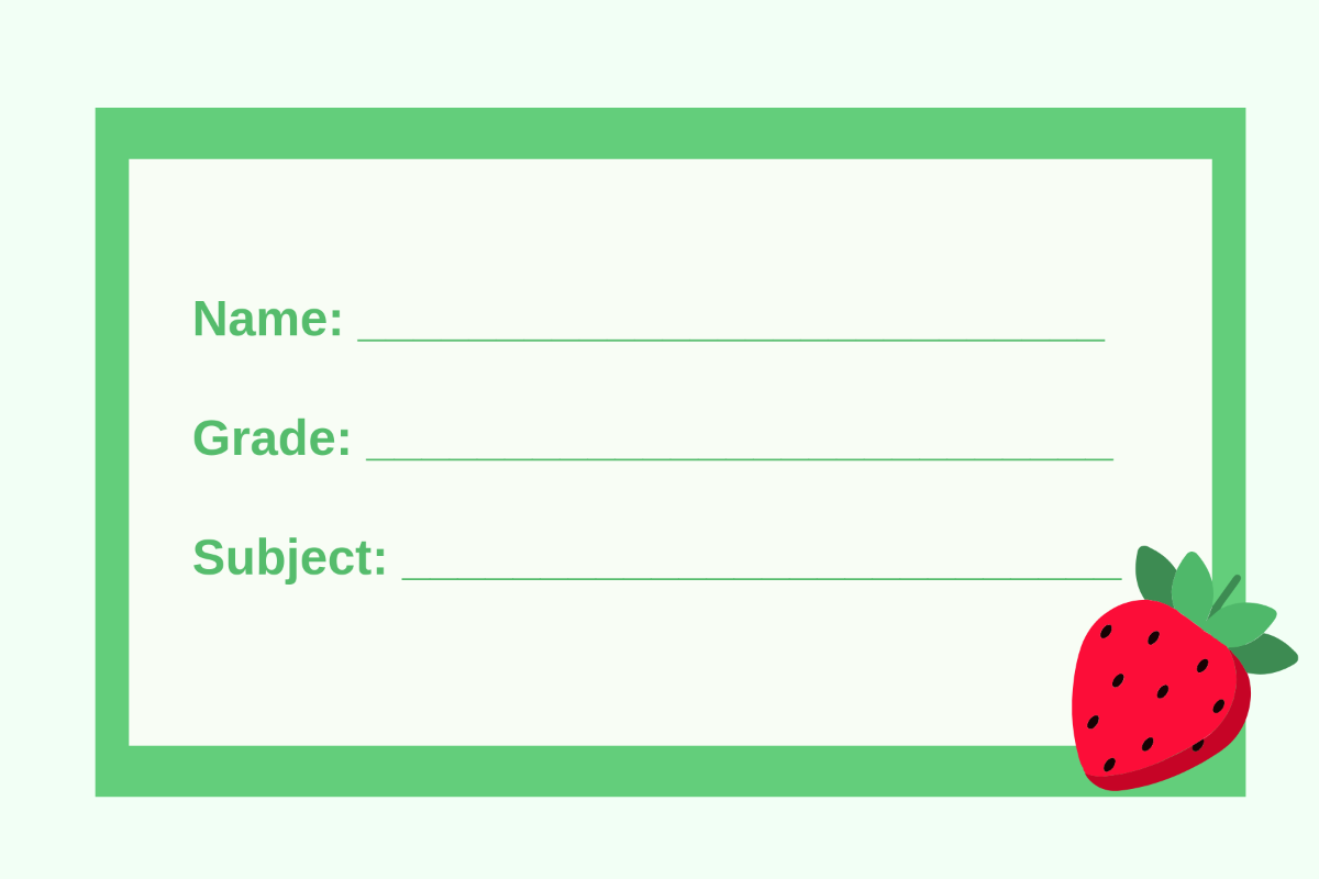 Free Printable Blank Labels Kids