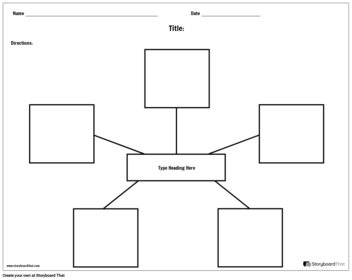 Printable Blank Word Web