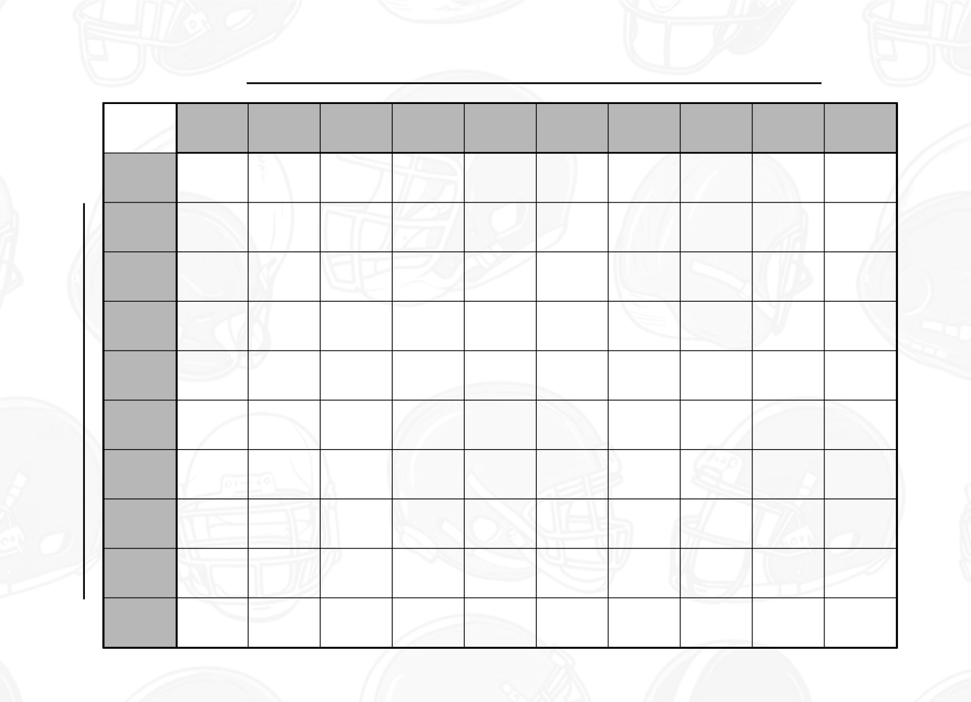 Blank Super Bowl Squares Printable