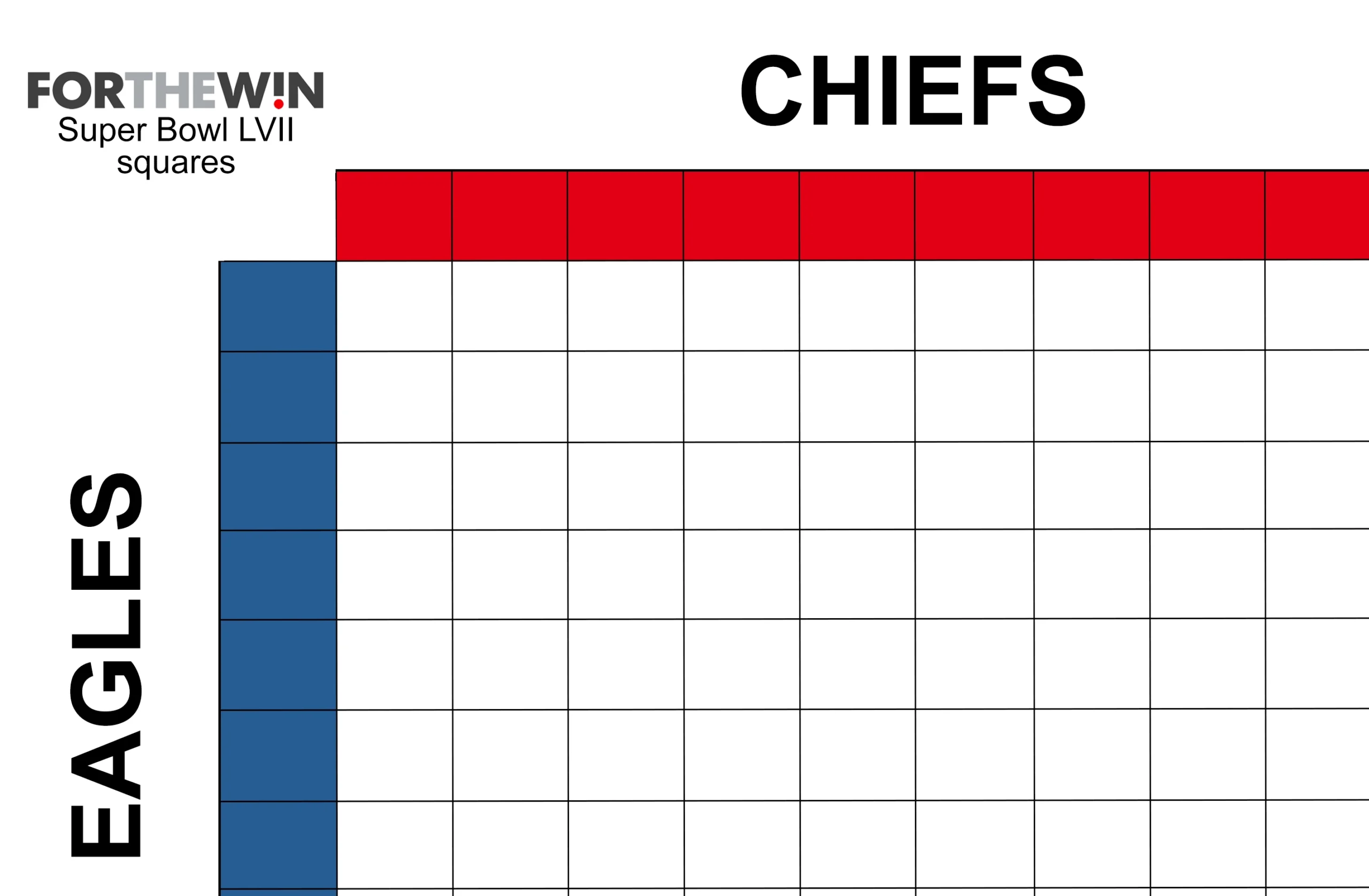 Free Super Bowl Squares Template Download Your Printable Before 