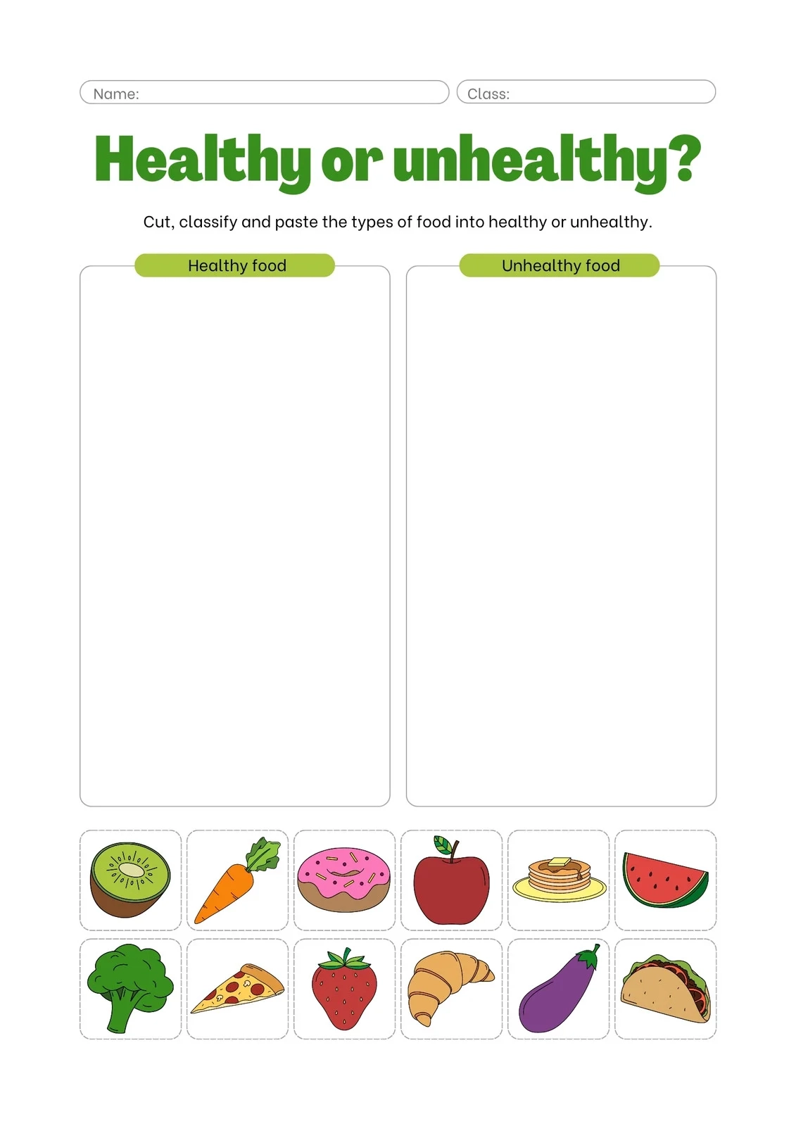 Free To Customize And Print Food Worksheet Templates Canva