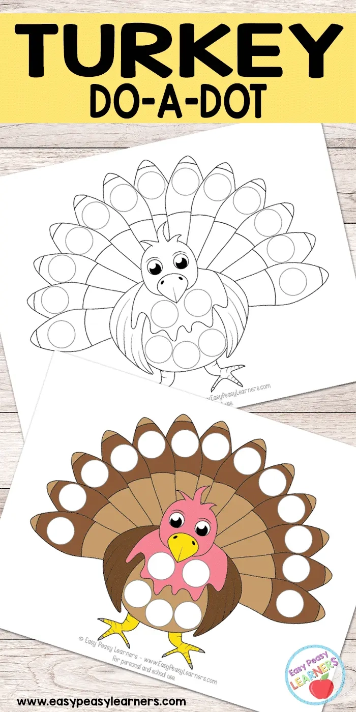 Free Turkey Do A Dot Printables Easy Peasy Learners