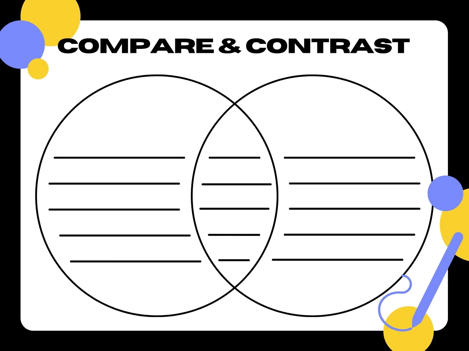 Blank Compare And Contrast Printables
