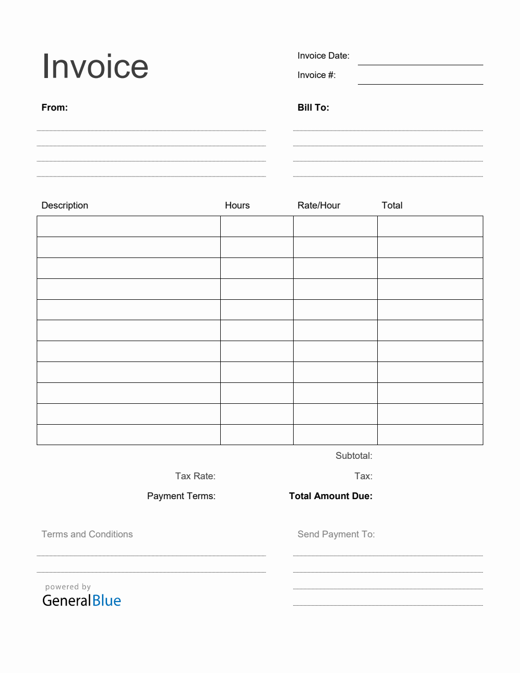 Free Word Invoice Templates