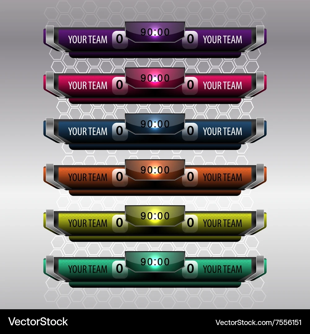 Fu ball Oder Fu ball Scoreboard Template Vektorbild