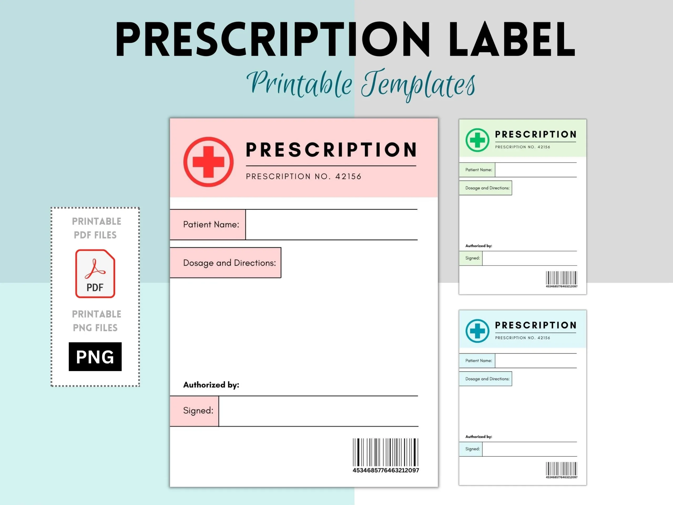 Fully Blank Prescription Label Prescription Pad Label Template 