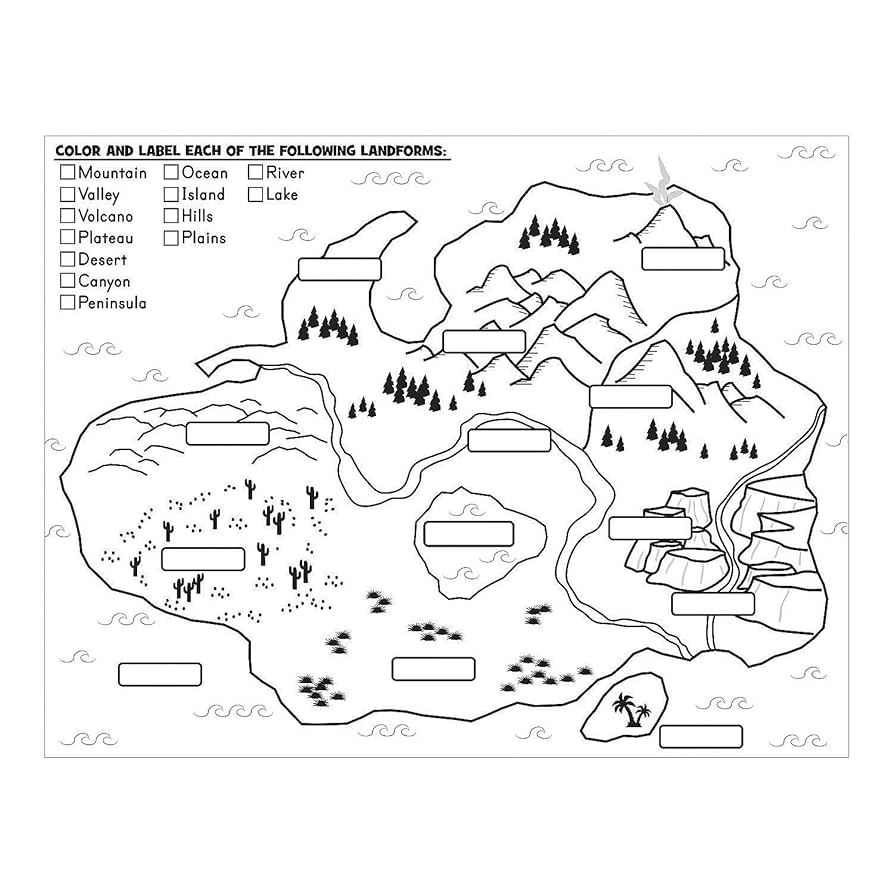Fun Express DIY Label And Landform Posters 22 X 17 Pcs One Size 