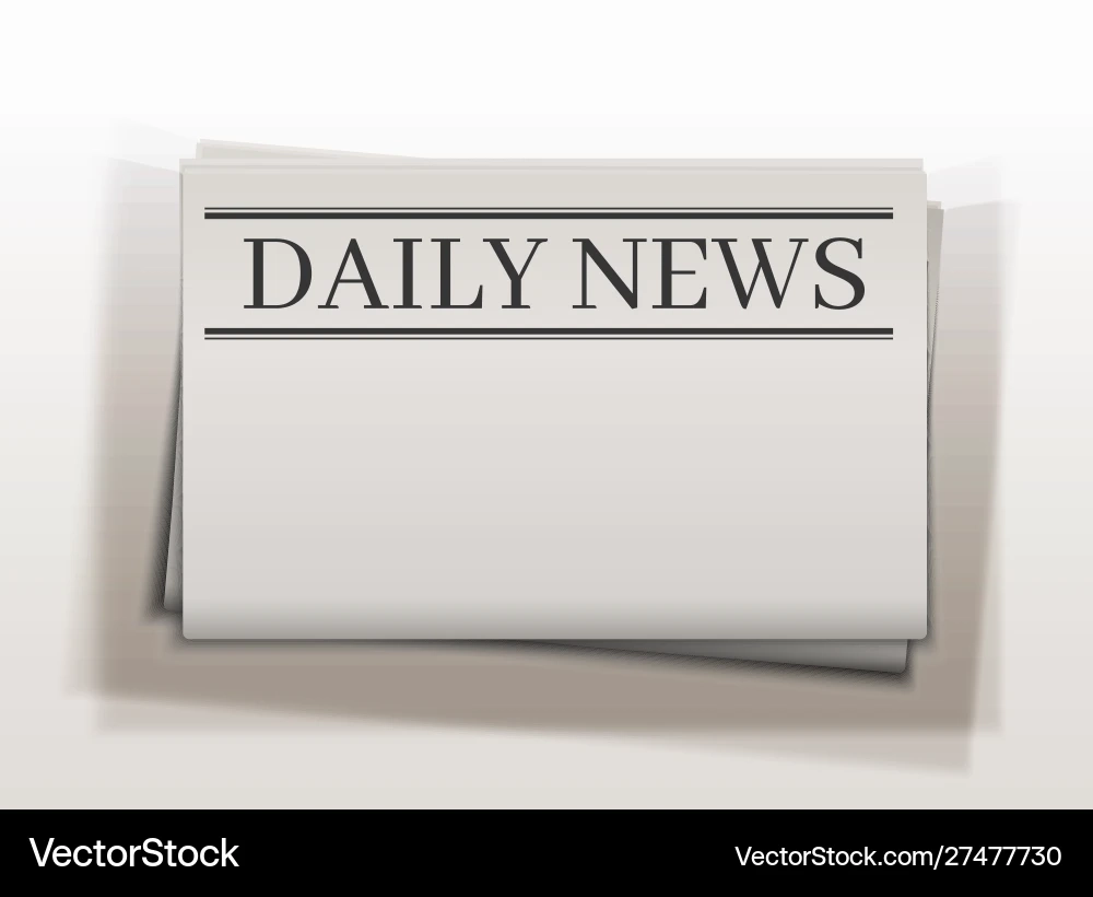 Gefaltete Zeitungsvorlage Blank News Page Vektorbild