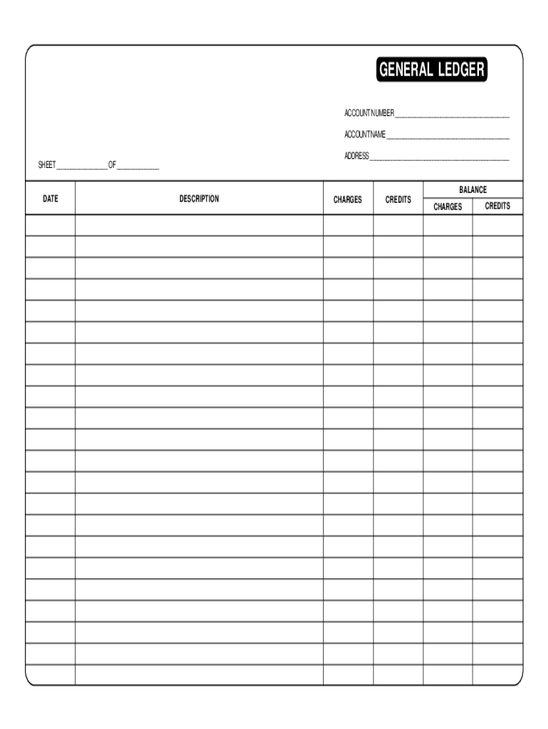 Blank Ledger Sheet Free Printable