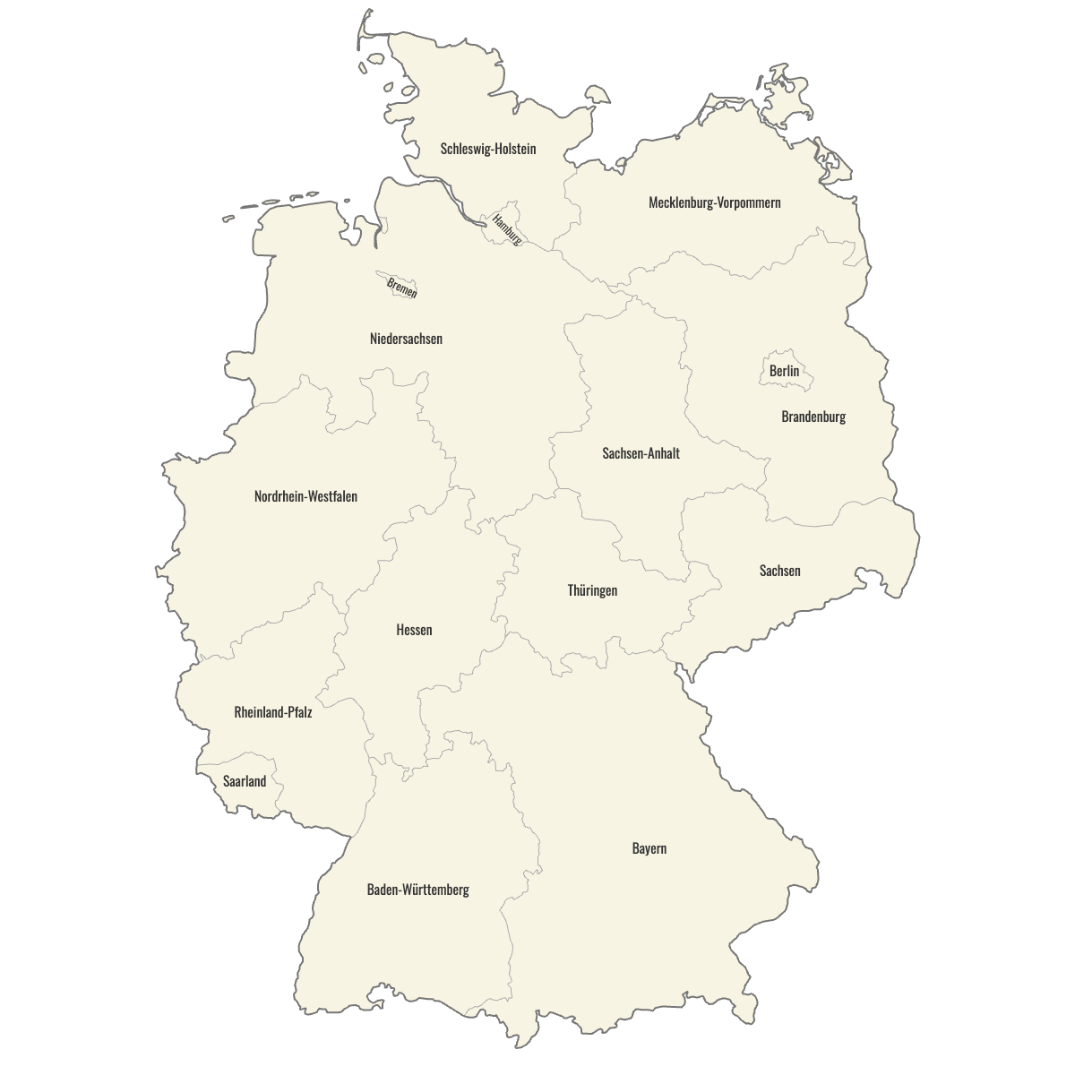 Printable Blank Map Of Germany