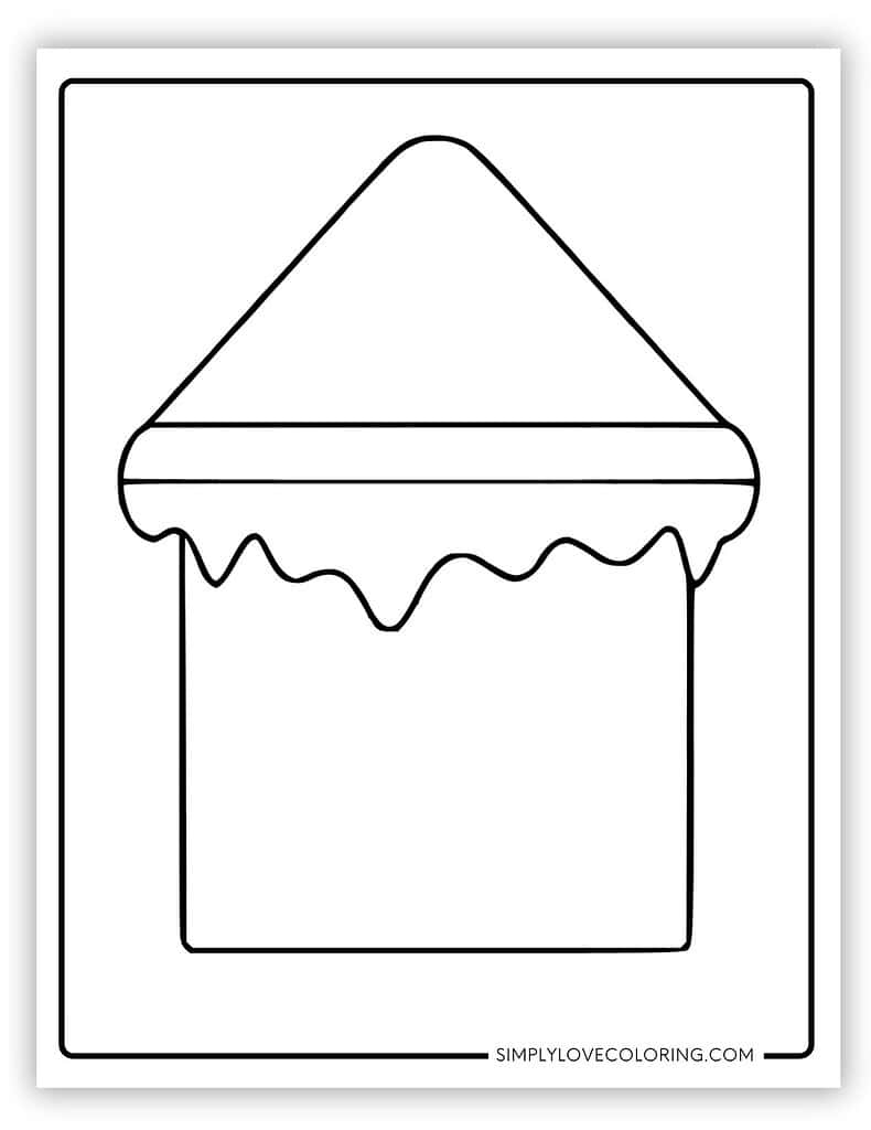 Printable Blank Gingerbread House Template