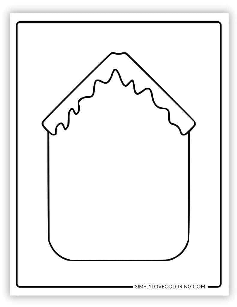 Printable Gingerbread House Blank
