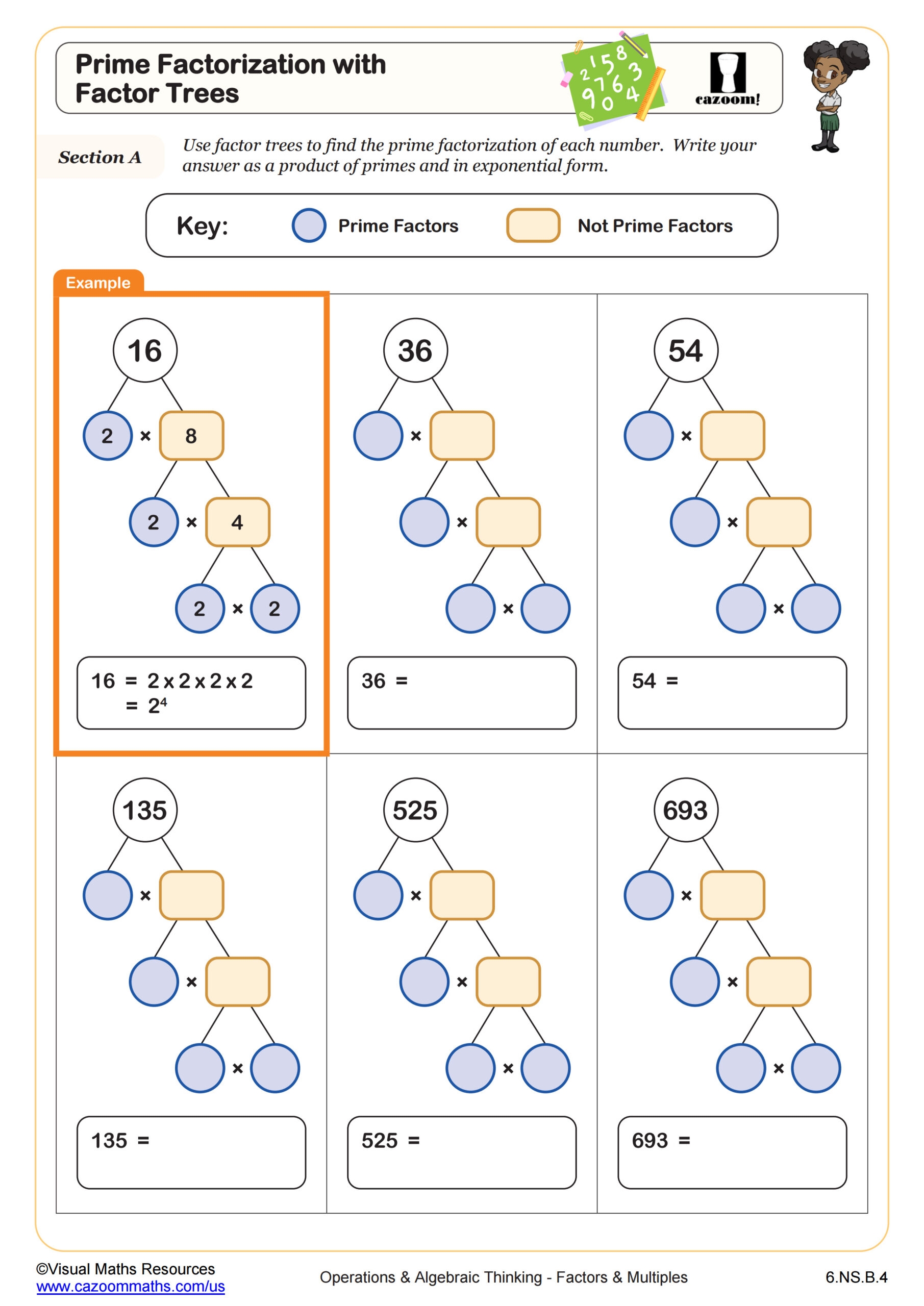 Free Blank Printable Factor Tree
