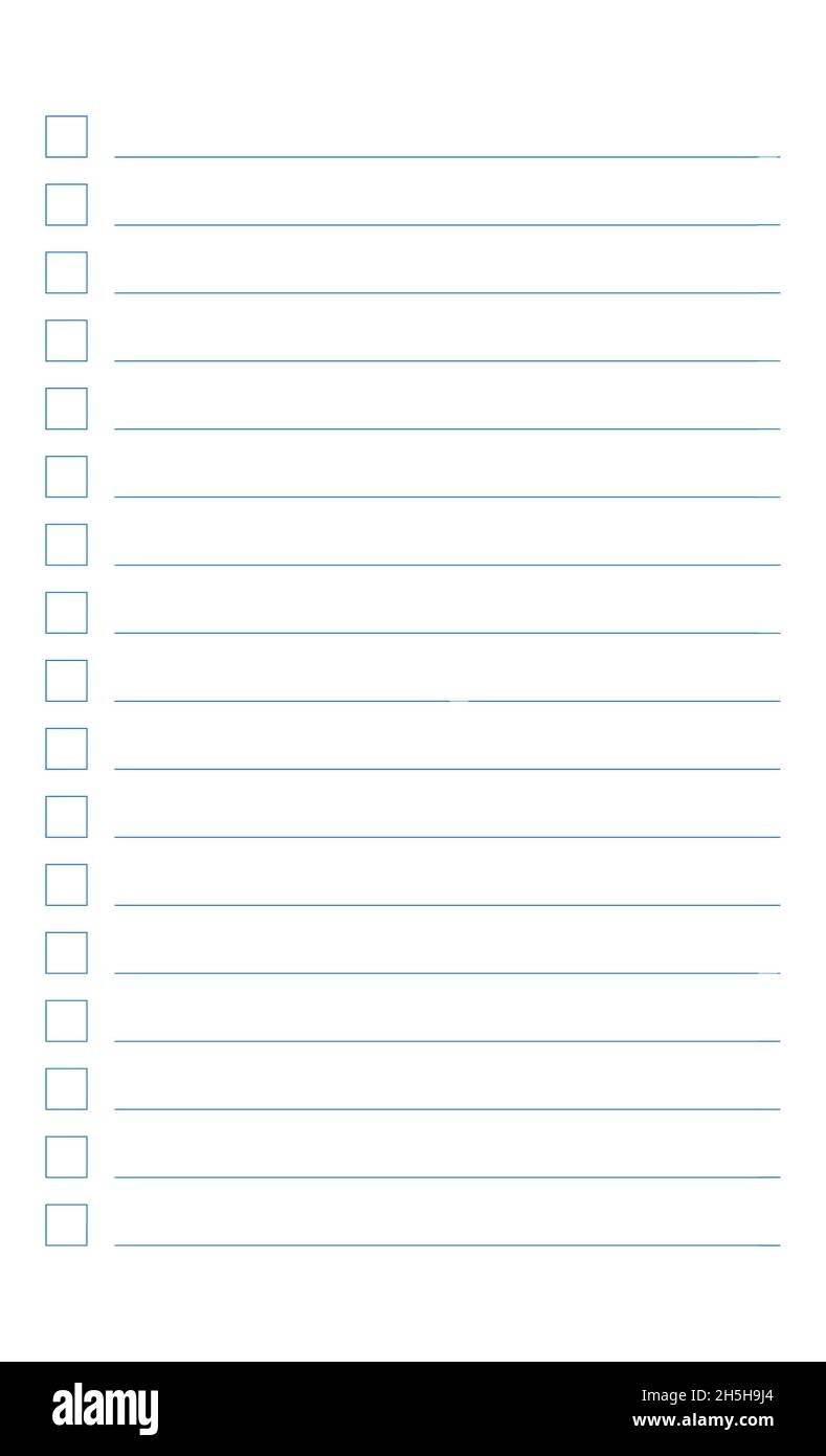 Graph Paper Printable To Do List With Check Boxes Checklist 
