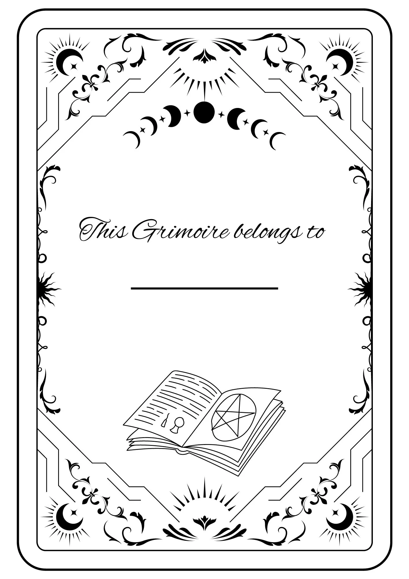 Grimoire Cover Pages Title Pages Download amp Print