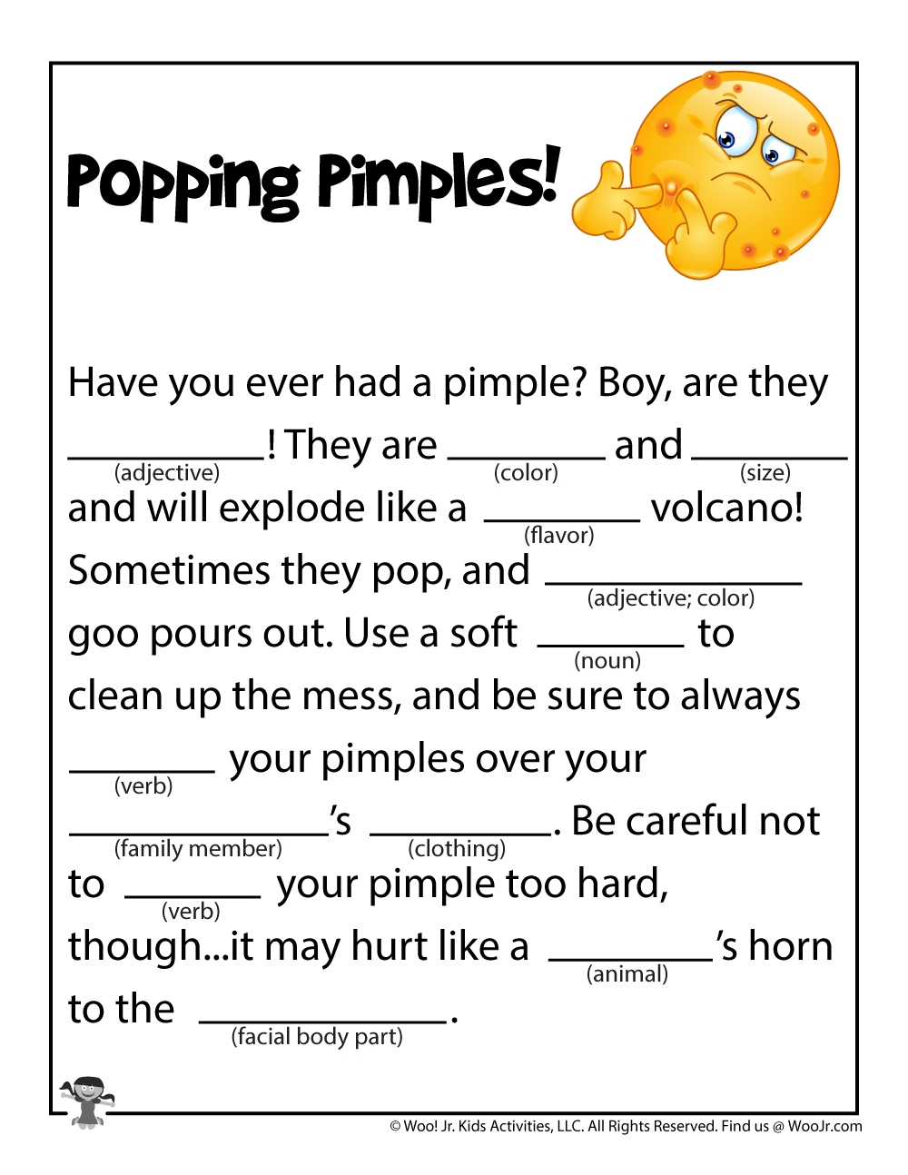 Gross Ad Libs For Kids Woo Jr Kids Activities Children s 