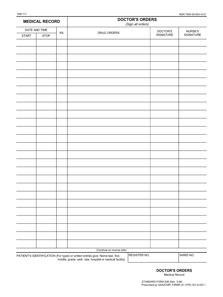 GSA SF 508 Form Fill Online Printable Fillable Blank PdfFiller