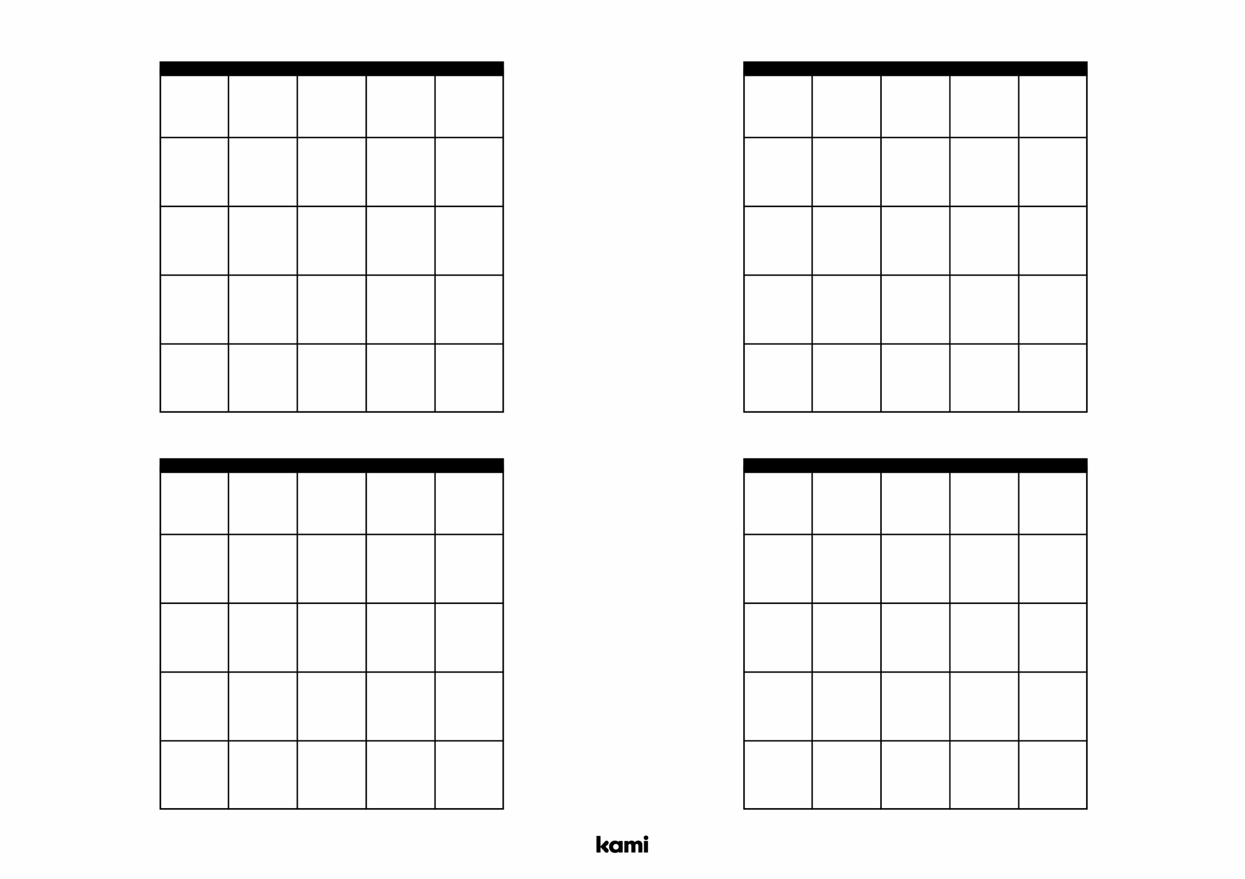 Printable Blank Chord Sheets
