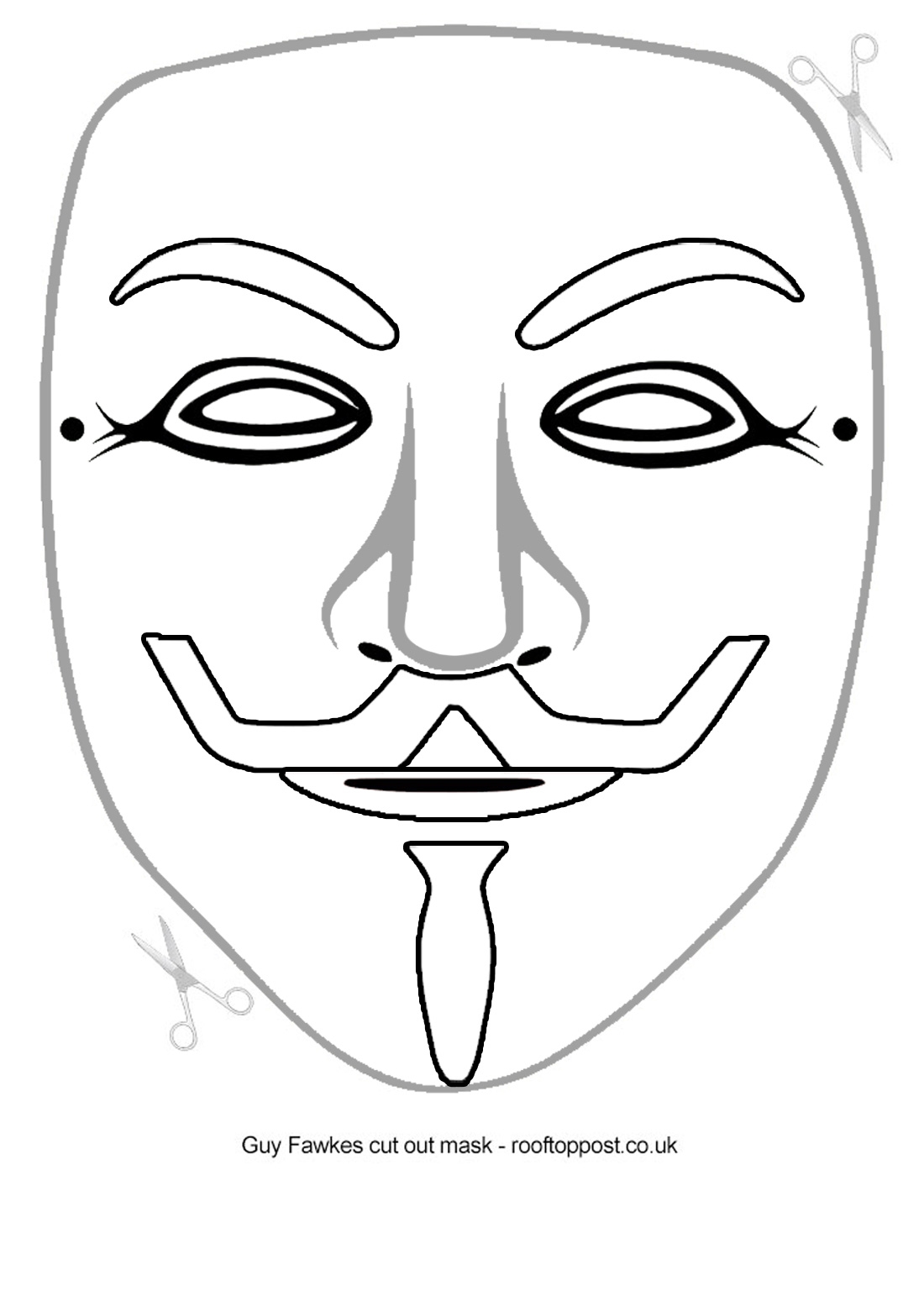 Blank Printable Mask Template