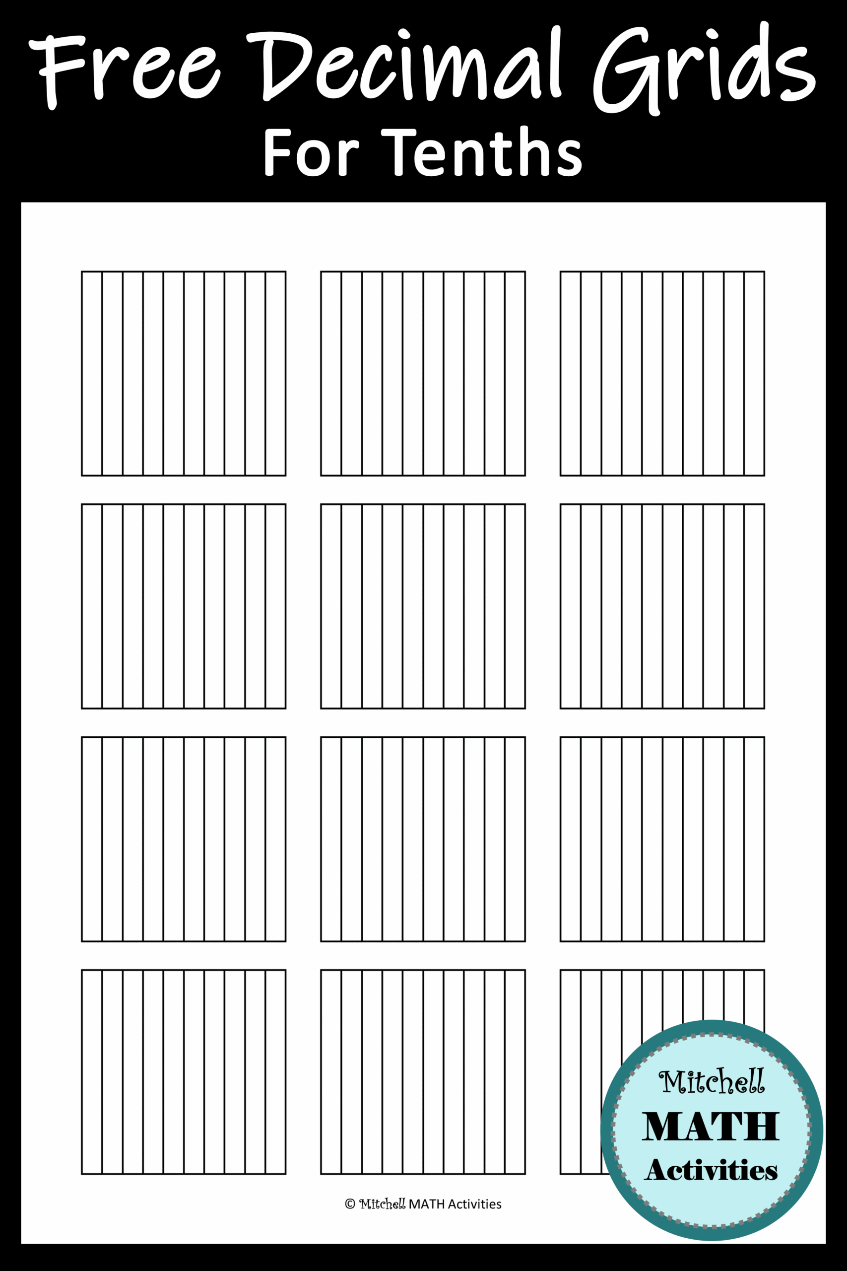 Printable Blank Decimal Squares