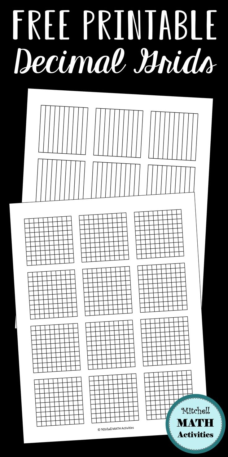 Blank Tenths Grid Free Printable