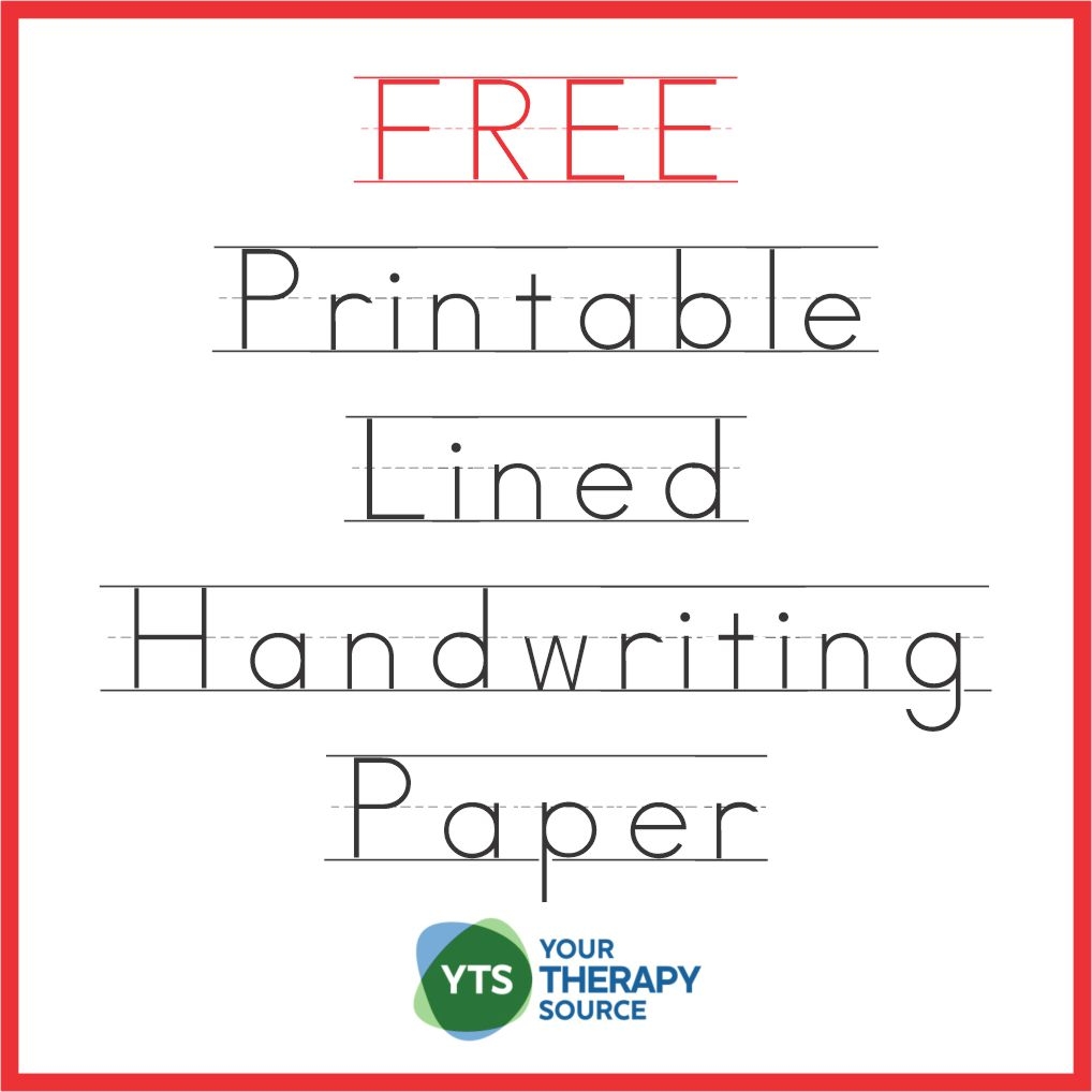 Blank Penmanship Printable Large Size
