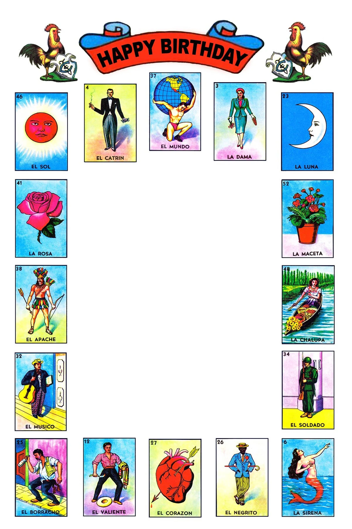 Printable Blank Loteria