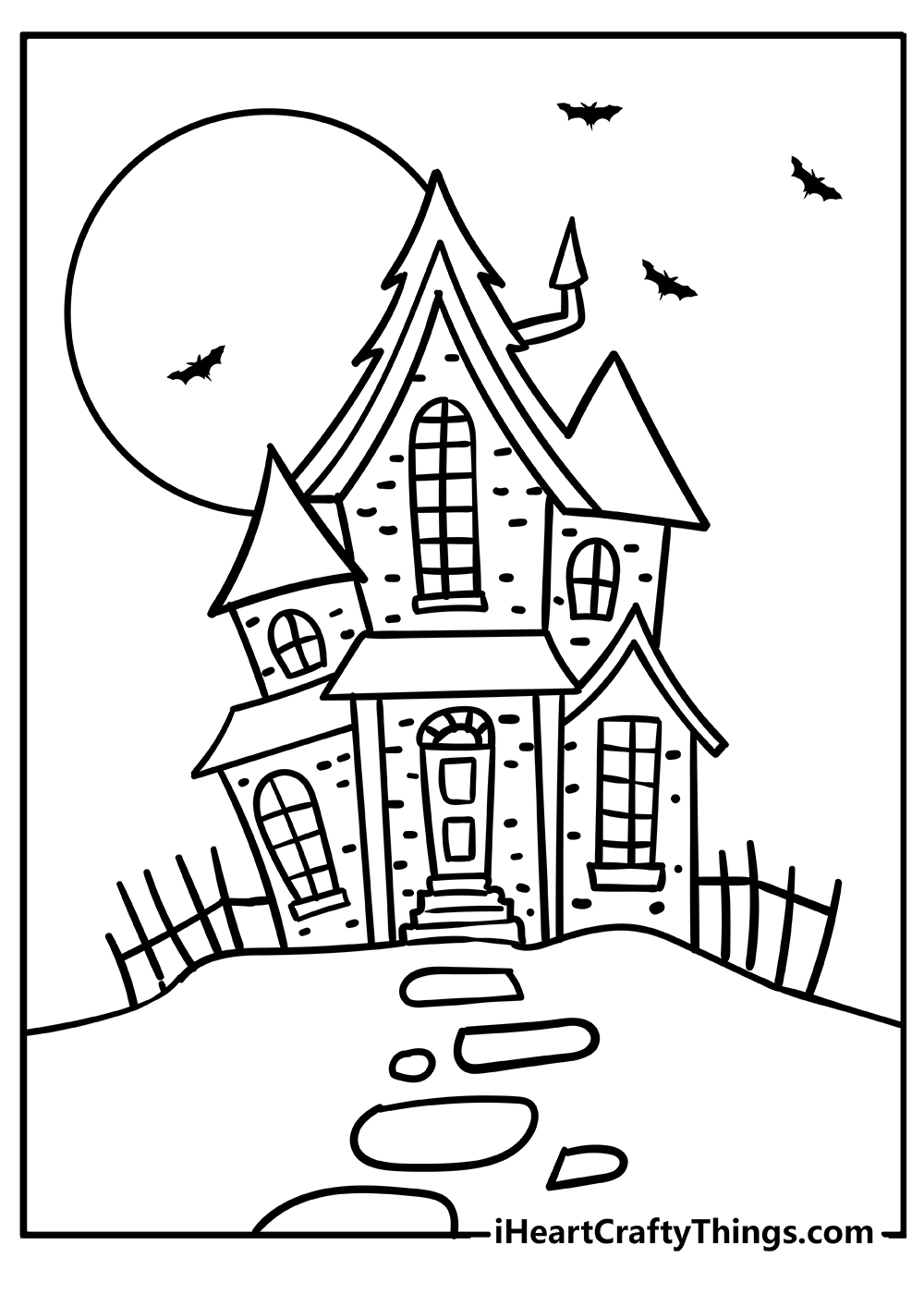 Haunted House Printable Blank Window