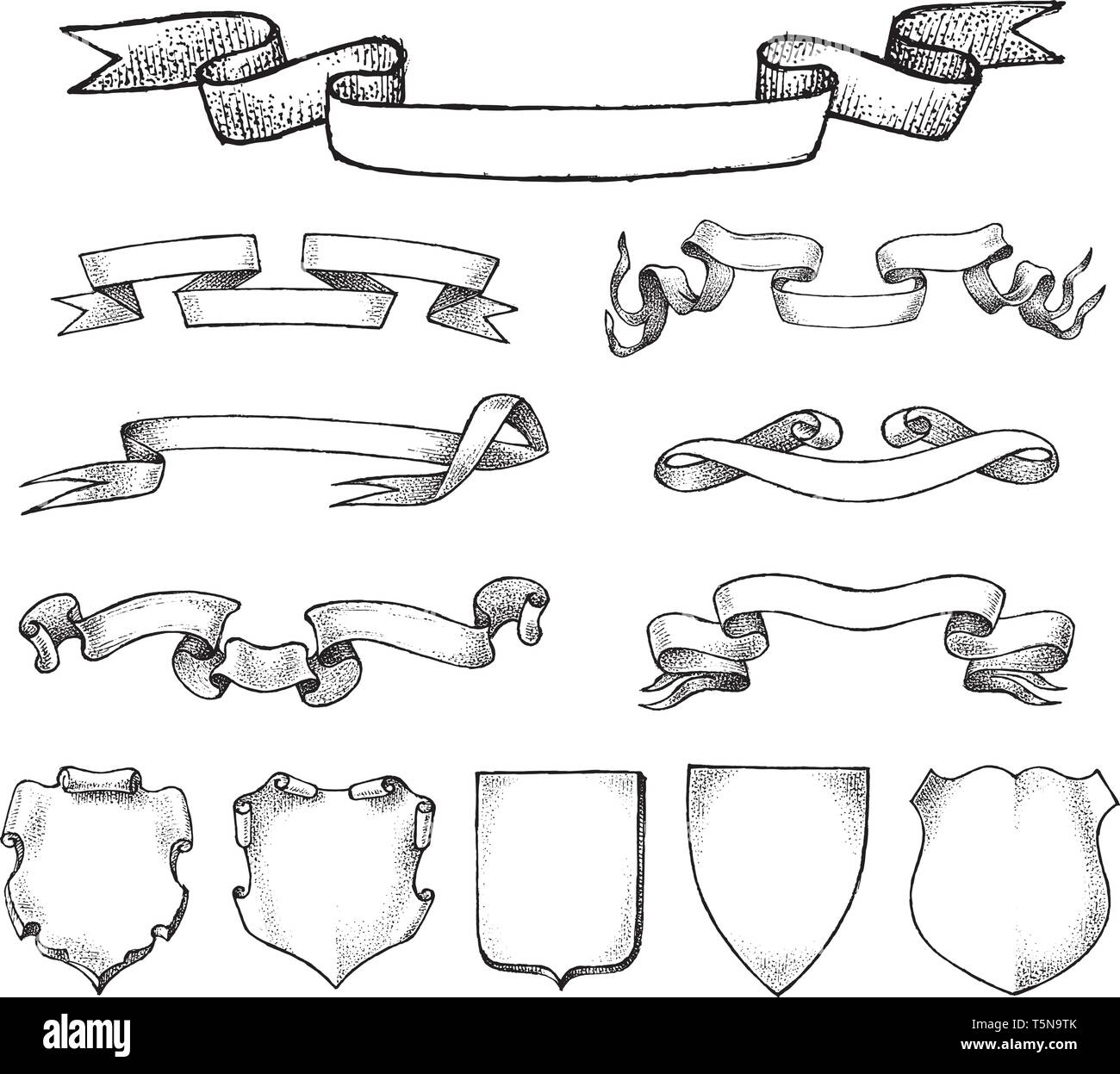 Heraldry Banner Black And White Stock Photos amp Images Alamy