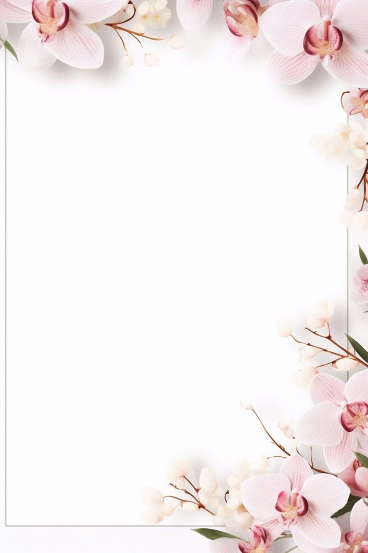 High Resolution Printable Greeting Card Orchids 1 DIY Blank 