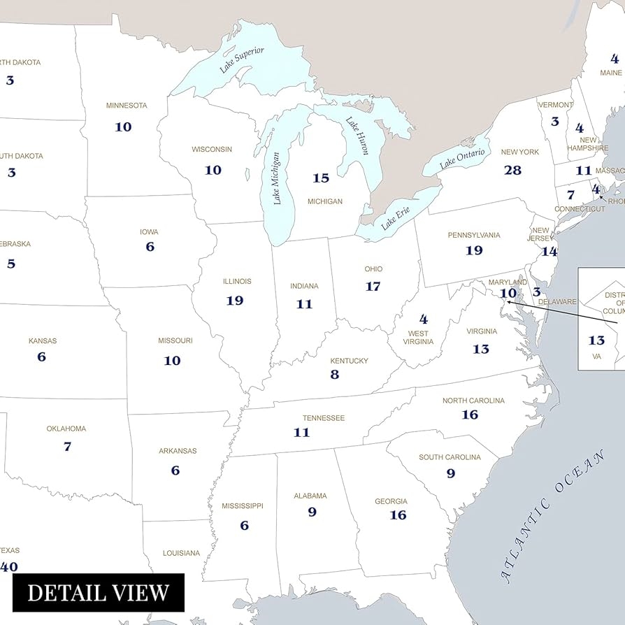 HISTORIX 2024 Updated United States Electoral College Votes By 